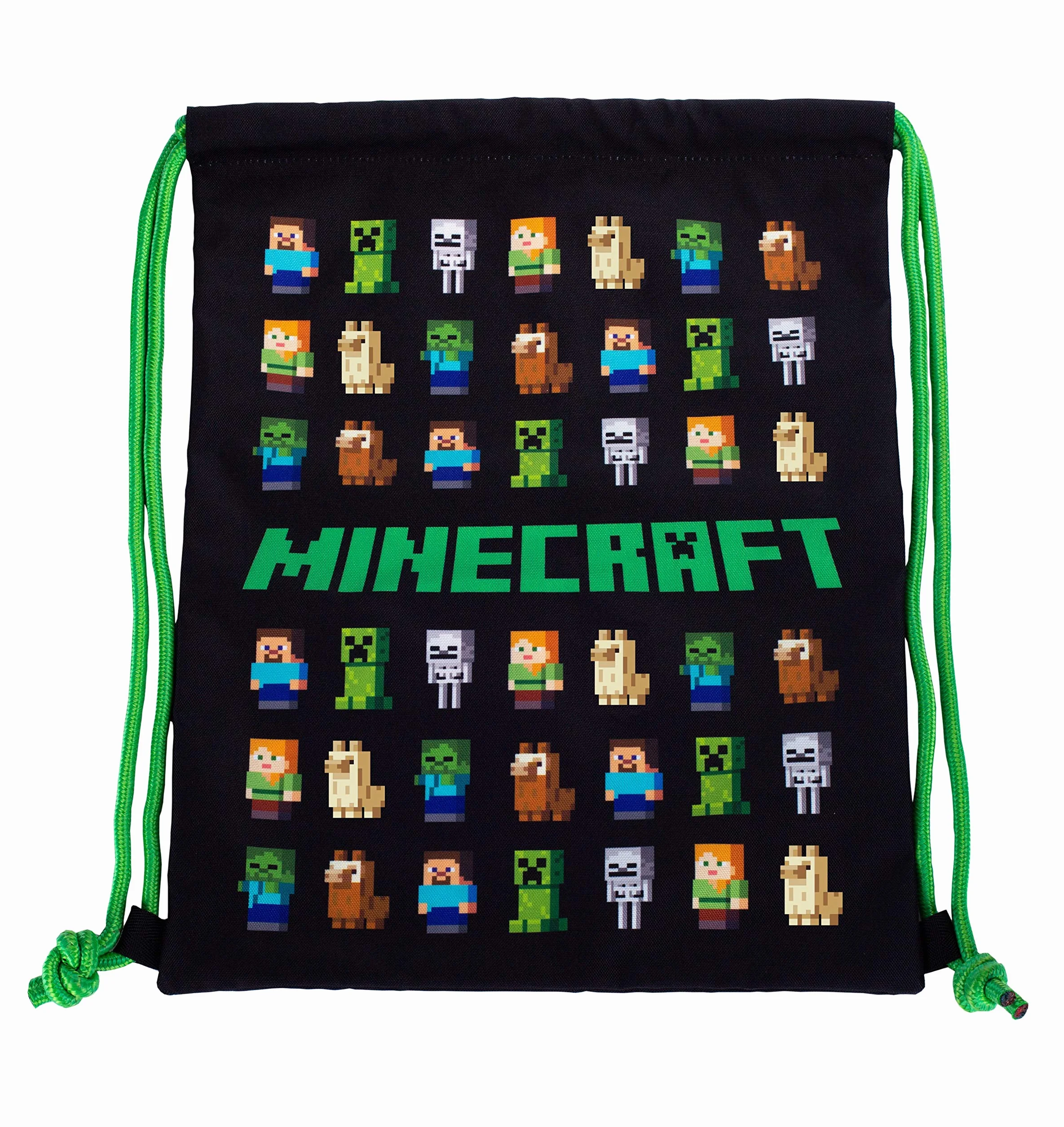 MINECRAFT Torba na buty, 44 x 30, czarny/zielony, Gry