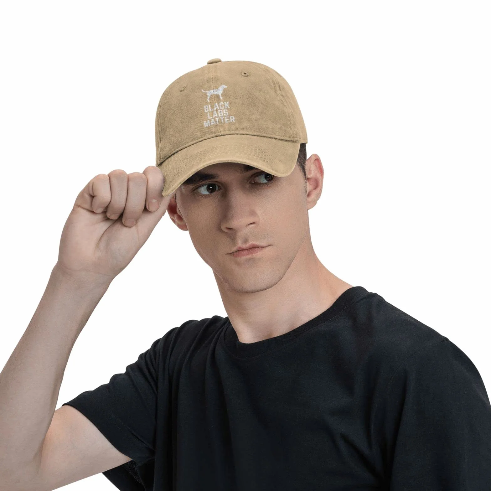 Labrador Black Labs Matter Cowboy Baseball Hat Mężczyźni Kobiety Klasyczna Regulowana Zewnętrzna Czapka Z Daszkiem Czarna, Brązowy