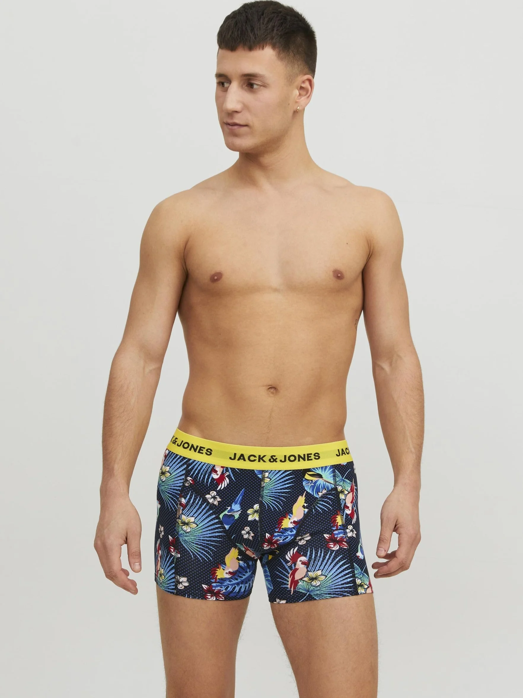 JACK & JONES Bokserki męskie, Surf the Web/Szczegóły: czarny - czarny, L