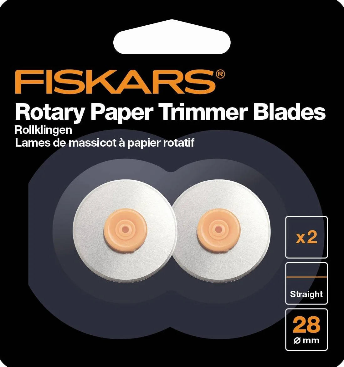 Fiskars, Wymienne ostrze, Ø 28 mm, 2 sztuki, Rolka do cięć prostych, 1003920
