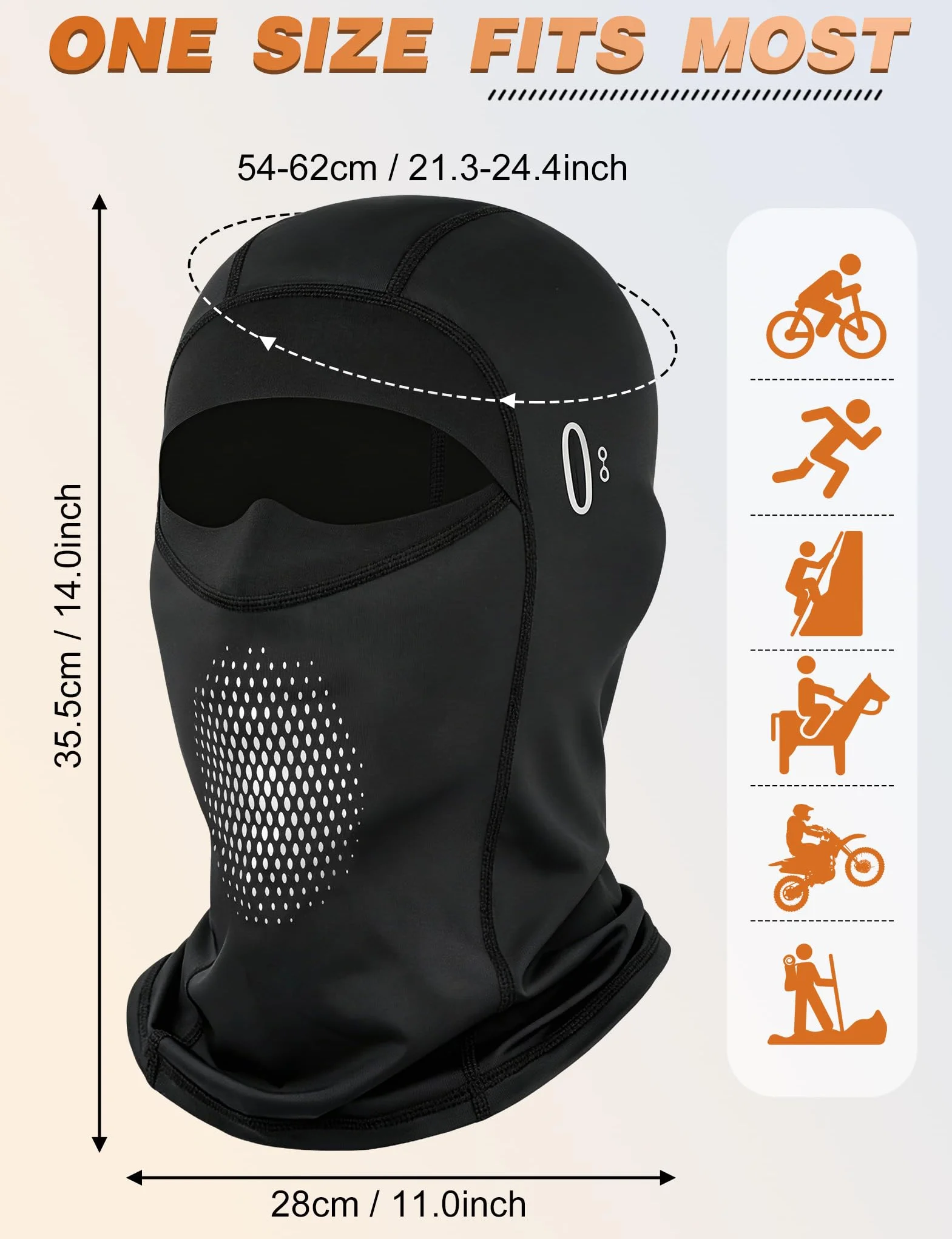MELLIEX Cooling letnia kominiarka, wielofunkcyjna kominiarka chłodząca Balaclava z otworami na okulary, do motocykla, roweru, wspinaczki, wędkowania