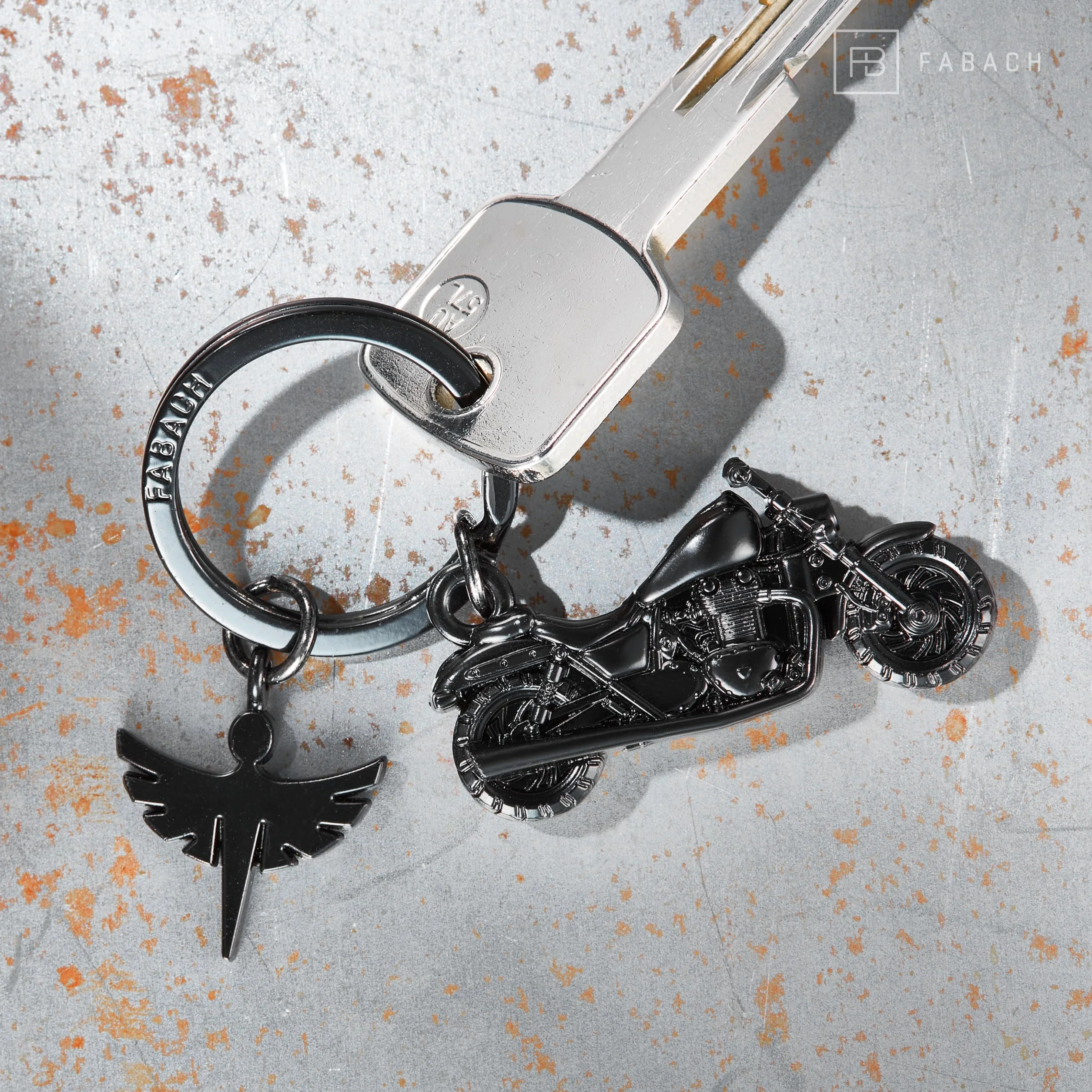 FABACH Breloczek do kluczy motocyklowych z aniołem stróżem – prezent anioł breloczek do kluczy dla motocyklistów – prezent dla motocyklistów – breloczek do kluczy