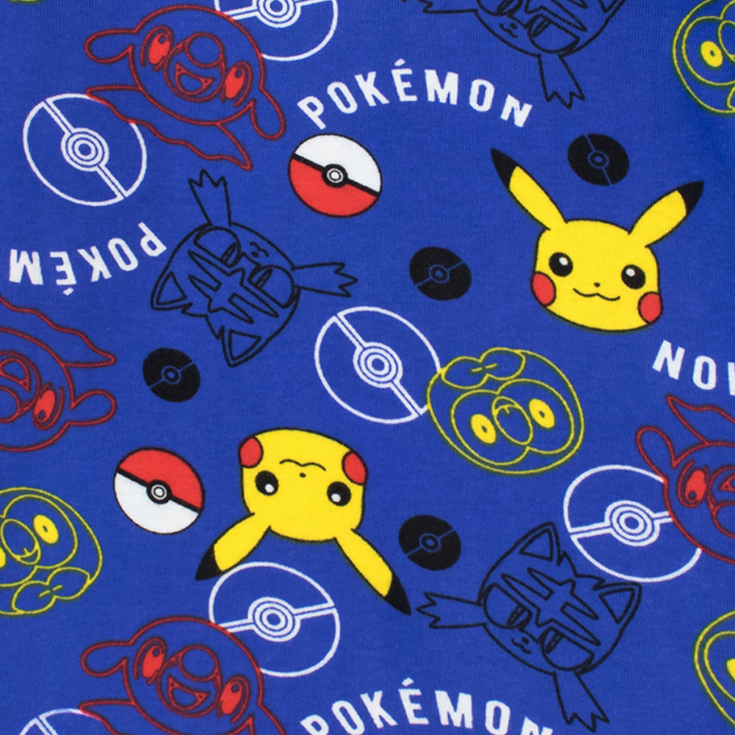 Pokémon Pokemon piżama dla chłopców, miękka bawełniana piżama Pikachu, oficjalnie licencjonowana piżama dziecięca, niebieski, 116