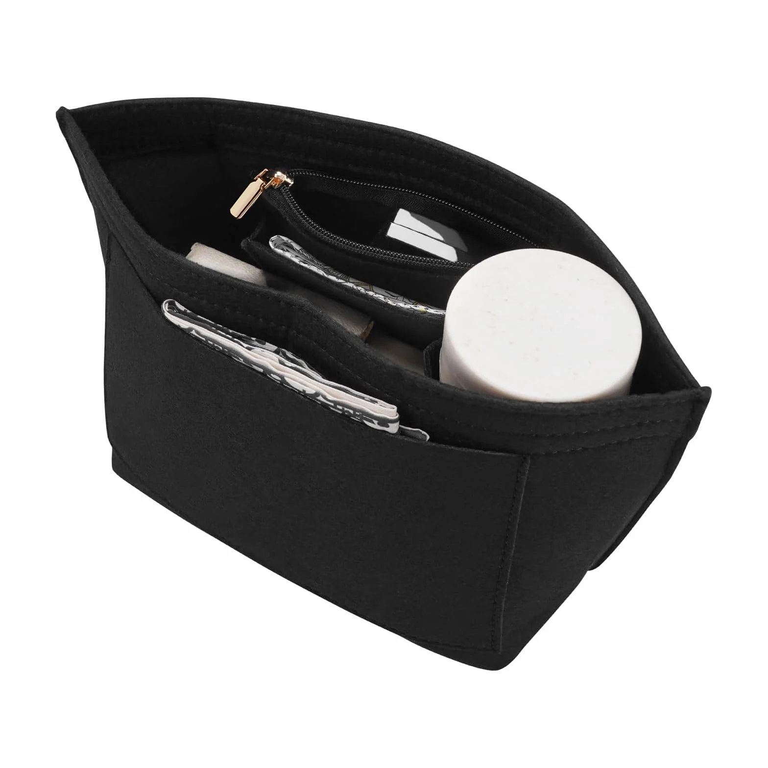 LOUKAYCCI Filcowy organizer do torby Longchamp Le Pliage L, czarny