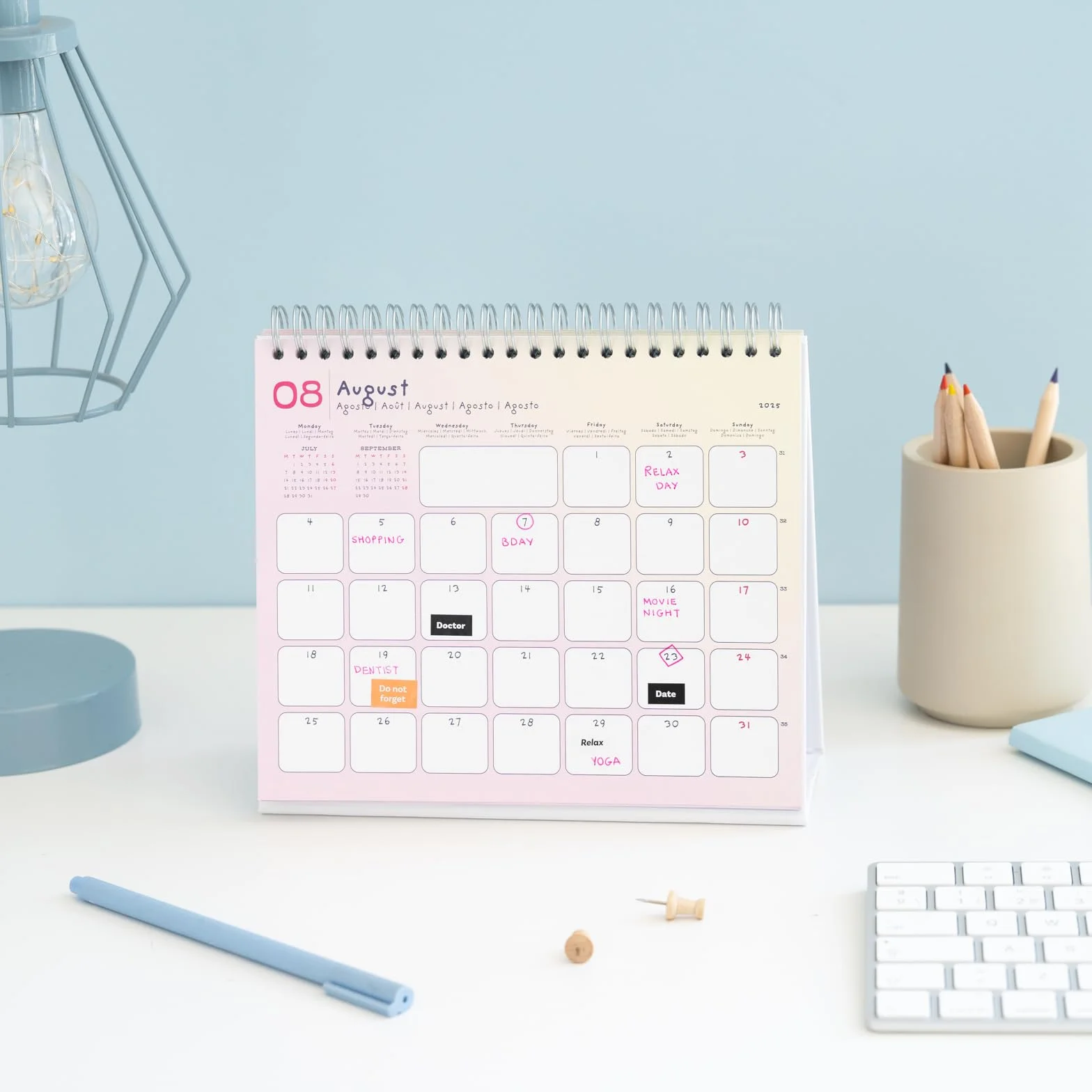 Grupo Erik Snoopy Desk Calendar 2025 | 8 x 7 inches - 20 x 17 cm | 12 Month Desk Planner, Desktop Calendar 2025 | Snoopy Calendar 2025, Snoopy Gifts, Snoopy Merchandise