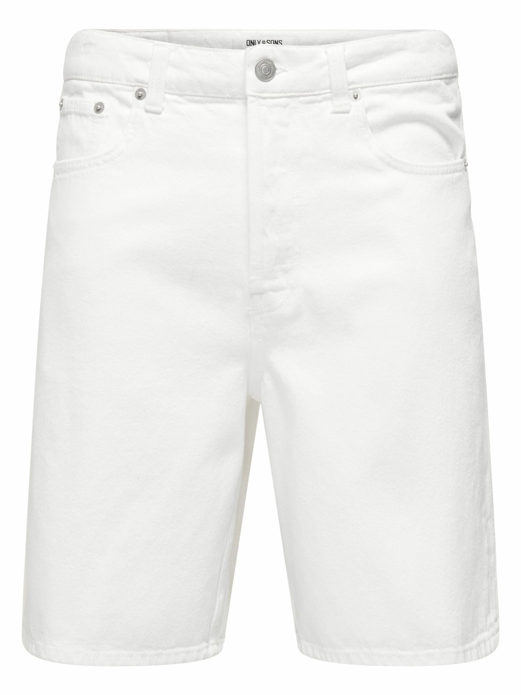 Only & Sons Onsfade Loose White 1662 Pim Dnm Shorts - Szorty jeansowe Mężczyźni