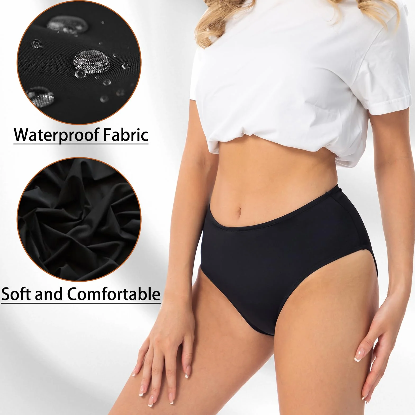 Okresowe spodnie do pływania, moda kąpielowa do pływania, spodnie bikini dla nastolatków, strój kąpielowy
