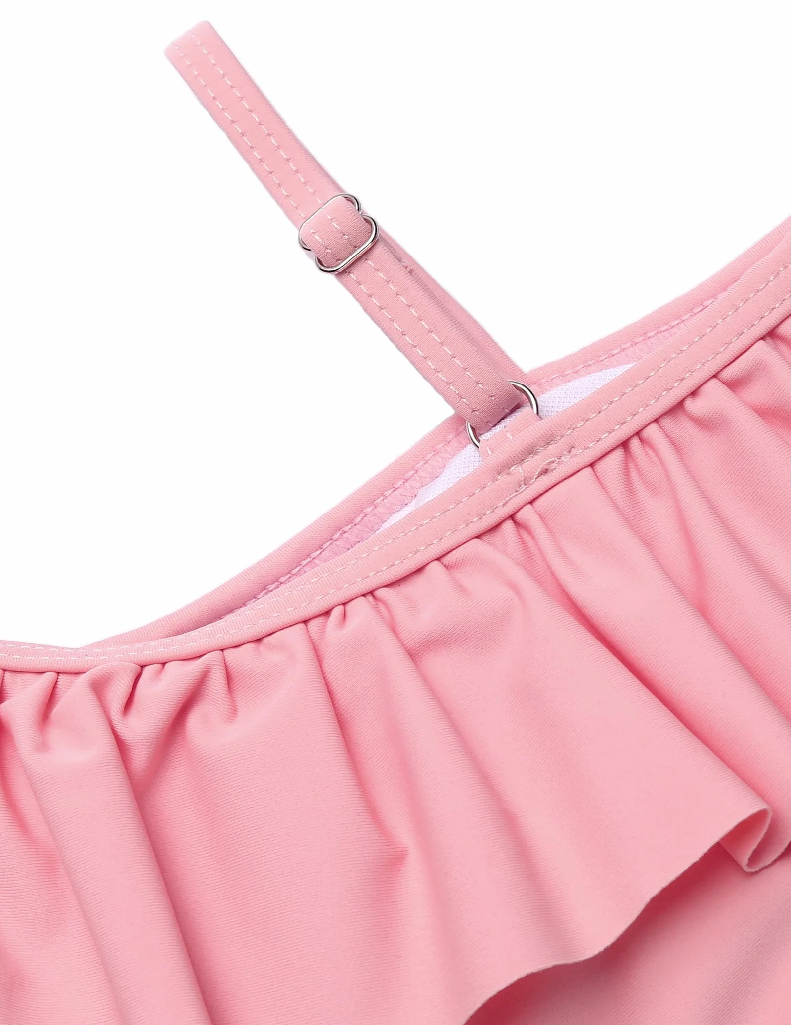 Arshiner Dziewczęcy dwuczęściowy strój kąpielowy regulowany zestaw bikini z falbankami Tankini Hawajska syrenka plaża strój kąpielowy 5-13 lat