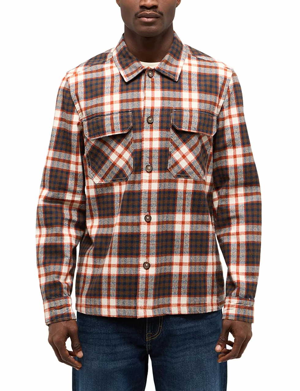 Style Dayton, Middle Check Orange 12640, XL