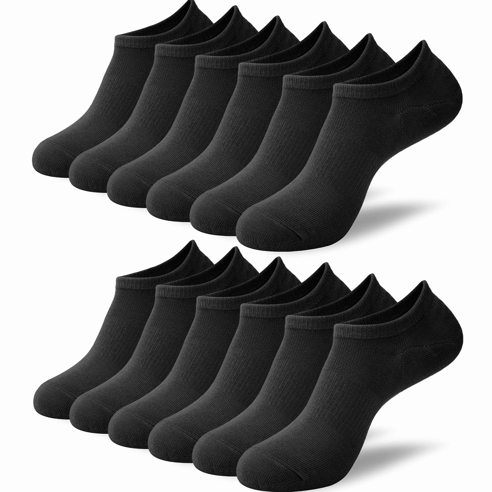 Niofind Skarpety do sneakersów, damskie, męskie, bambusowe antypoślizgowe krótkie skarpety z silikonu uniseks niewidoczne stopki