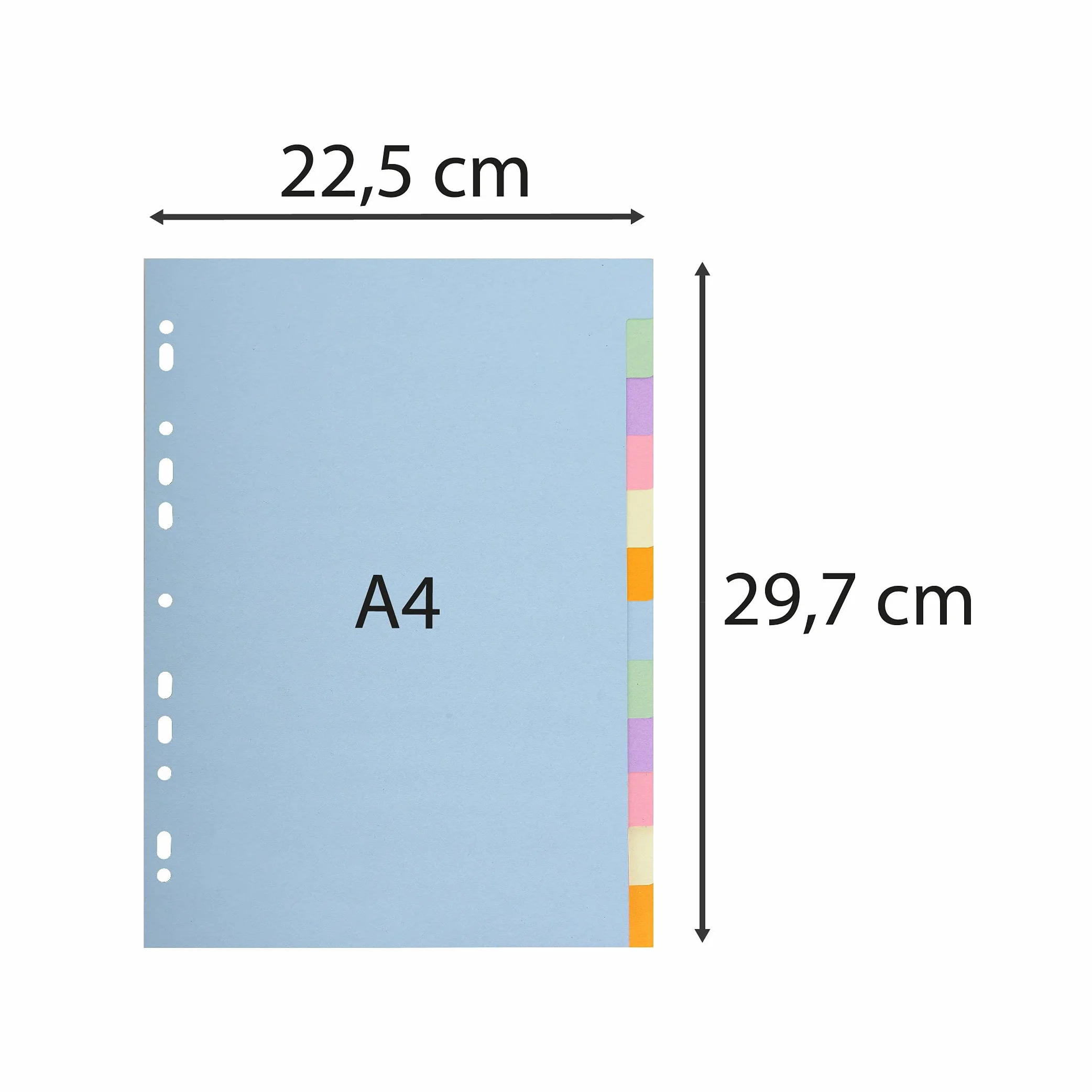Exacompta 1612E Pastelowe przekładki do segregatora Forever A4 wykonane z kartonu z recyklingu 12 sztuk 22 x 29,7 cm 2 x 6 kolorów Certyfikat Blauer Engel pastelowe przekładki paski separujące