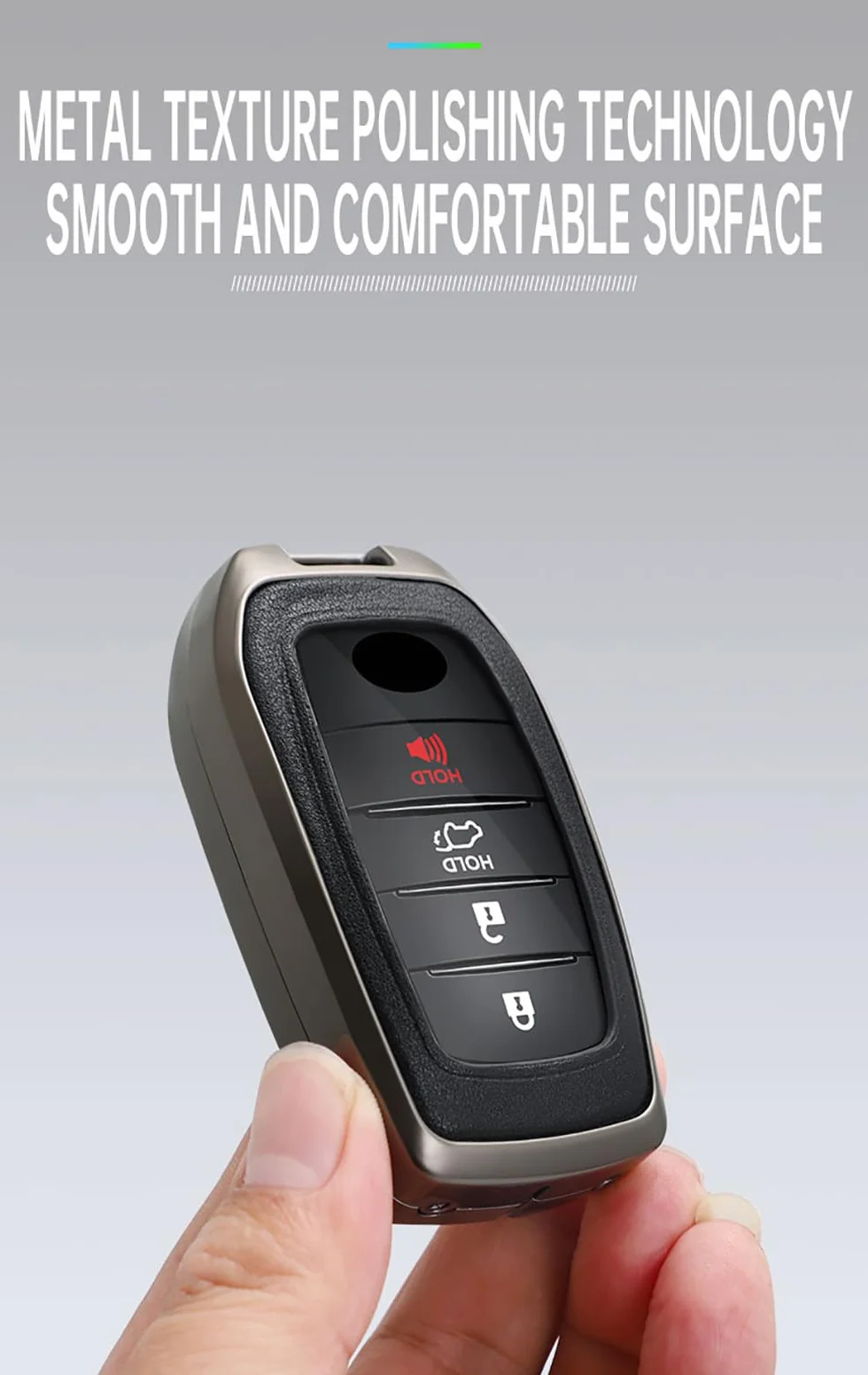 ontto Etui na kluczyki samochodowe pasuje do Toyota Yaris Cross Hybrid Corolla RAV4 Prius Camry Auris Highlander 2020-2023, etui na klucze, etui ochronne, pilot zdalnego sterowania, akcesoria 2/3/4