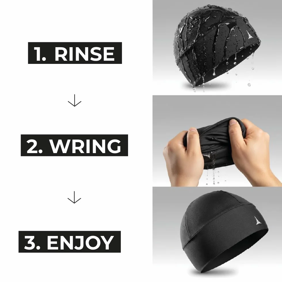 Czapka pod kask z odprowadzaniem potu. Doskonałe pozbywanie się wilgoci. Pasuje pod hełm