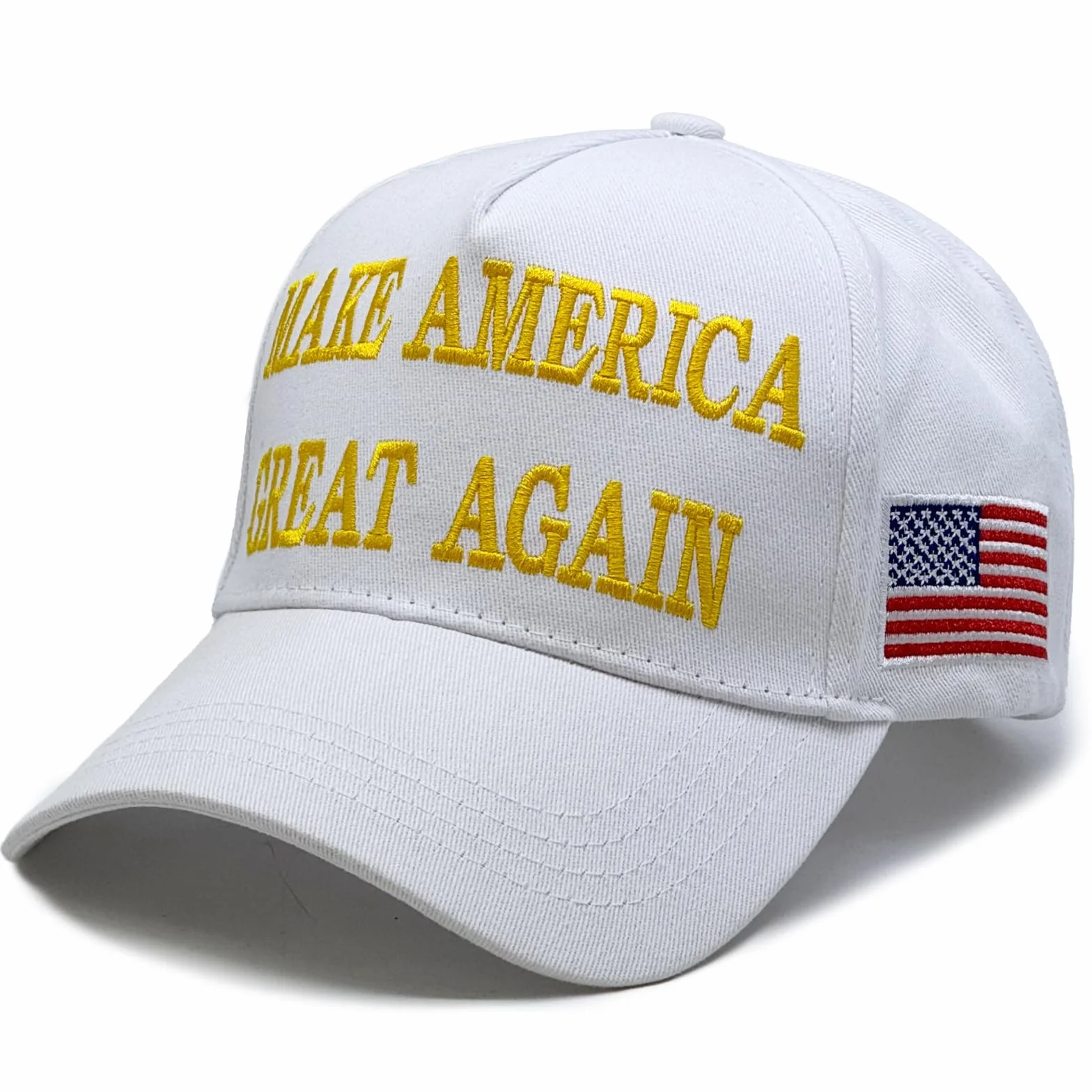 Trump 2024 MAGA Czapka Make America Great Again, Donald Trump, haftowane hasło, amerykańska flaga, regulowana czapka baseballowa