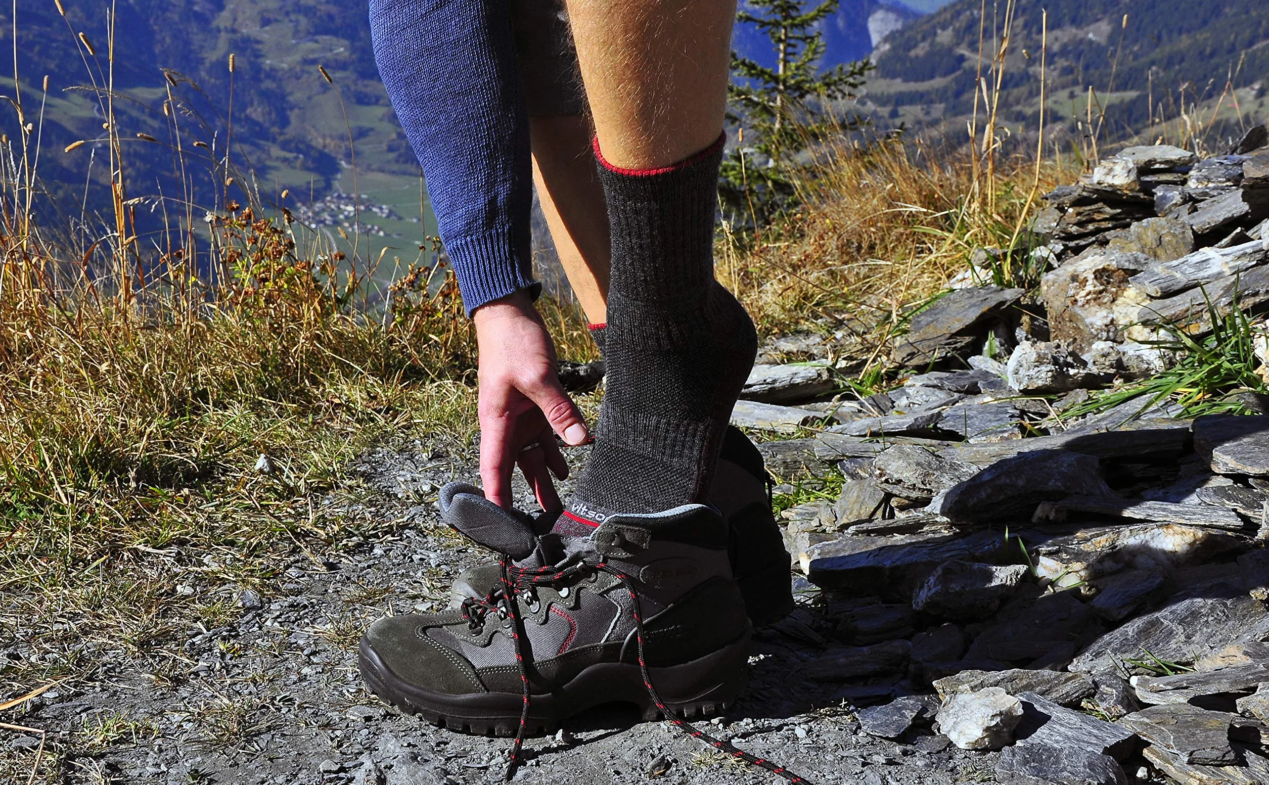 VITSOCKS Skarpety Trekkingowe WEŁNA MERINO Męskie, Ciepłe Wełniane do Wędrówek Outdoor