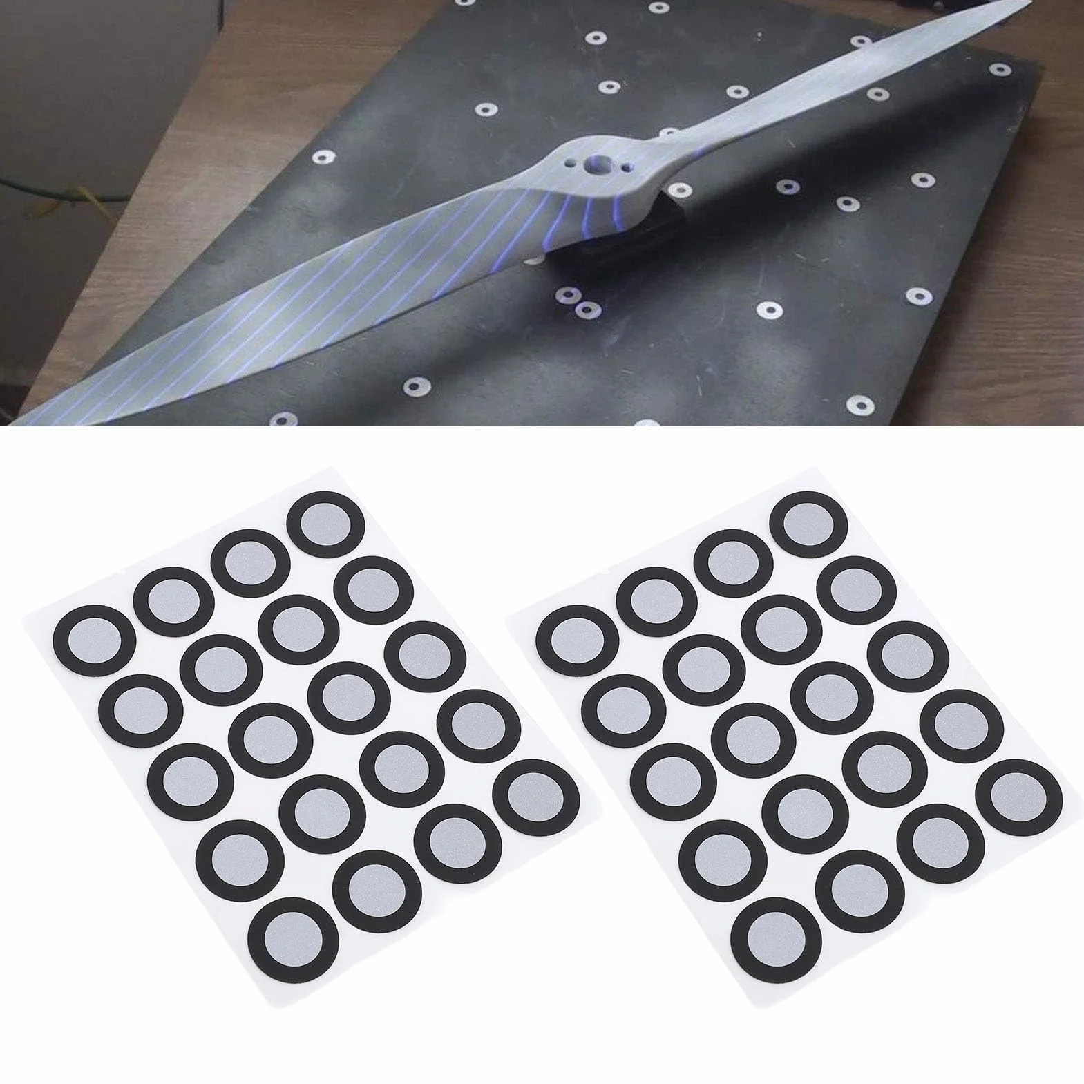 Markery do Skanowania 3D do Skanera 3D, Dokładne Punkty śledzące o średnicy Wewnętrznej 12 Mm i średnicy Zewnętrznej 19 Mm, Znaczniki Punktów Referencyjnych 200 szt., Odbicie