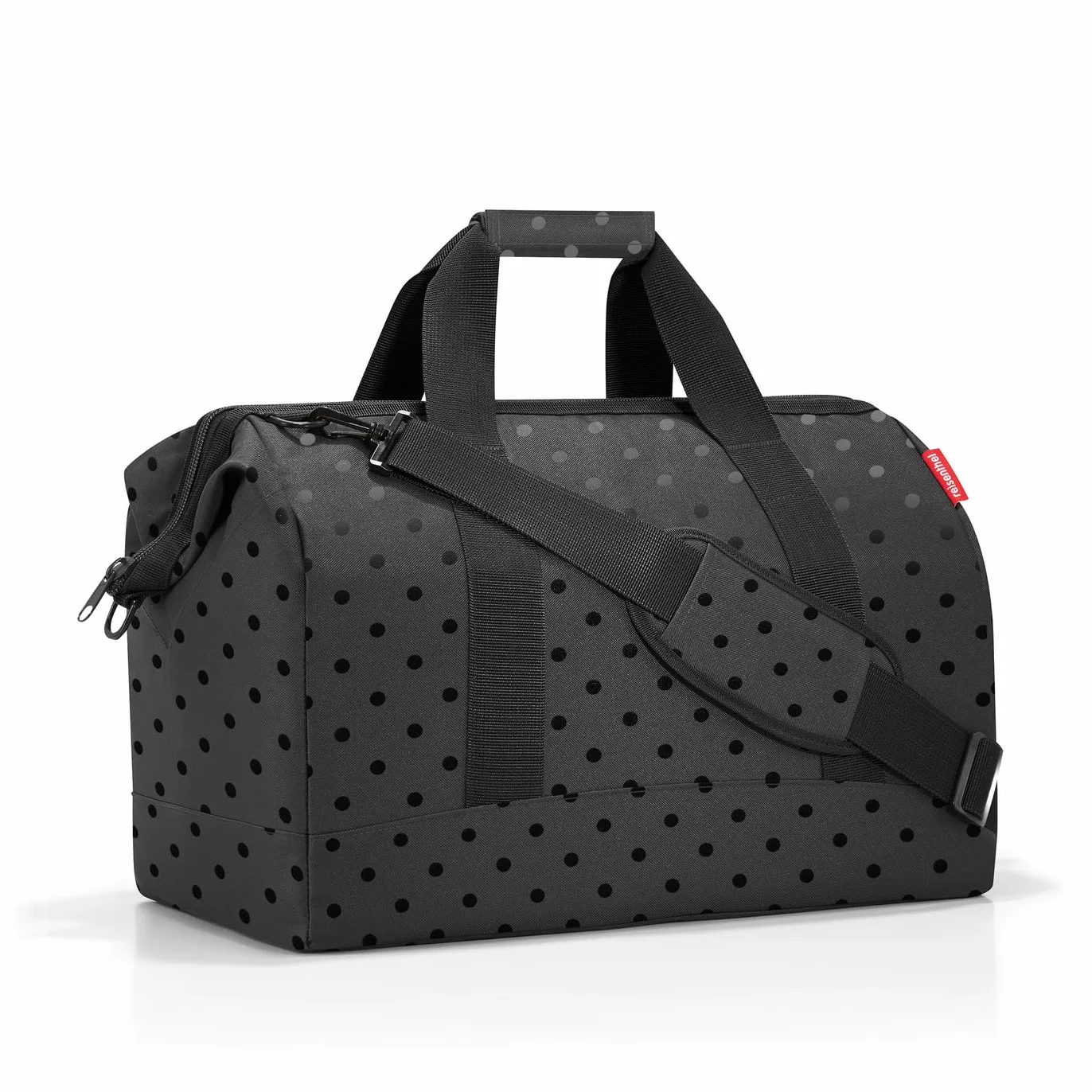 Reisenthel Damska torba sportowa Allrounder L, Błyszczące kropki czarne, Jeden rozmiar, Sport
