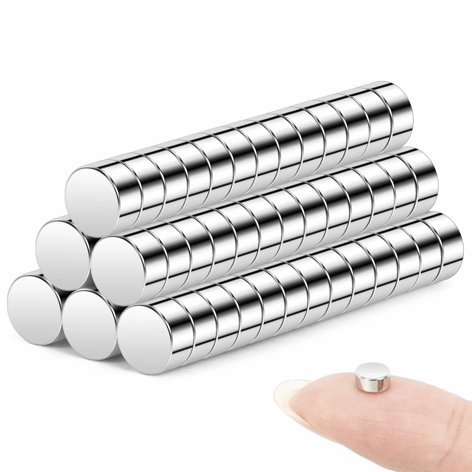 6 x 3 mm małe magnesy mocne, 80 sztuk mini magnesów na lodówkę, okrągłe magnesy neodymowe do rzemiosła, domu, biura, zdjęć, map i "zrób to sam"