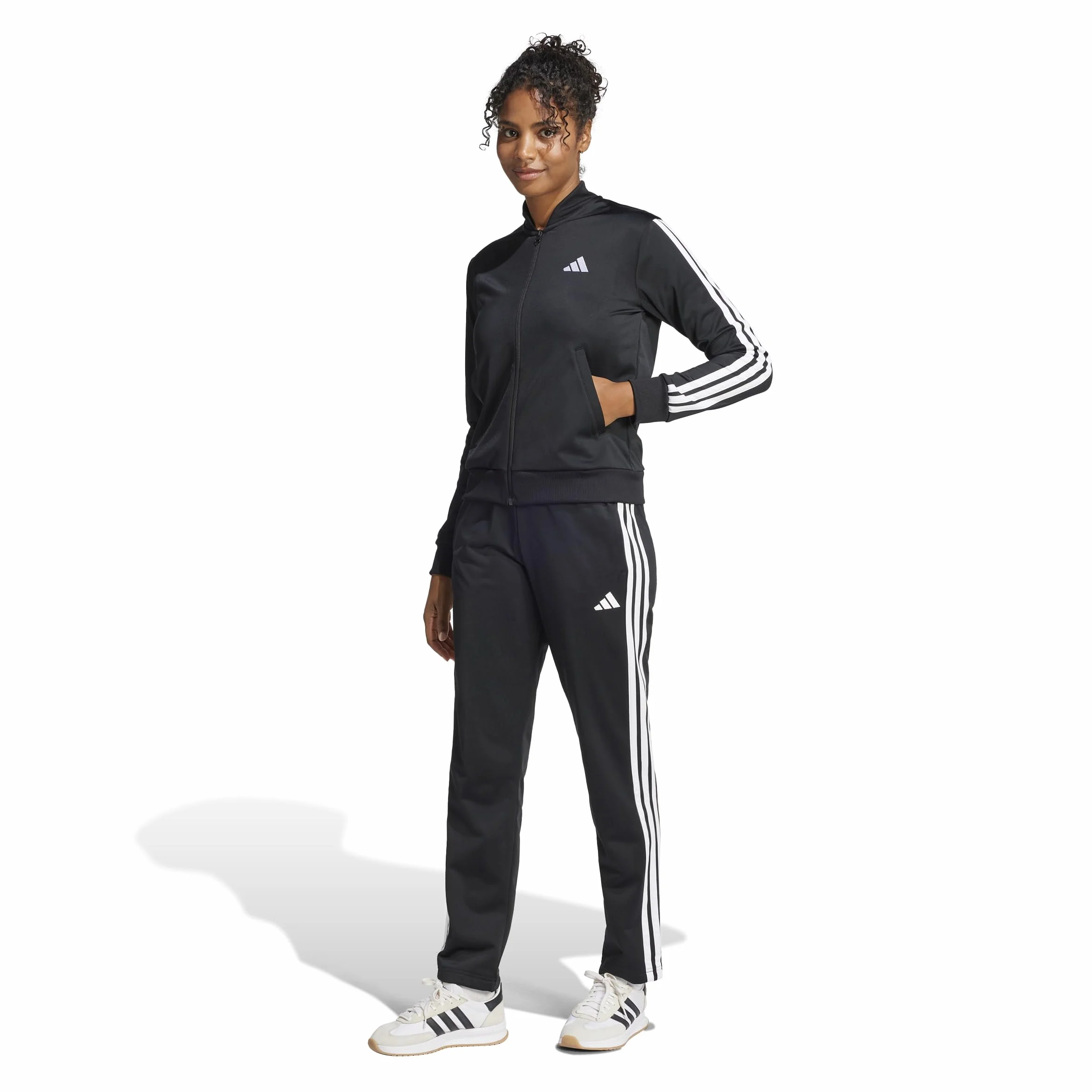 adidas Kobiety ESSENTIALS 3-STRIPES TRACKSUIT, Black, XL