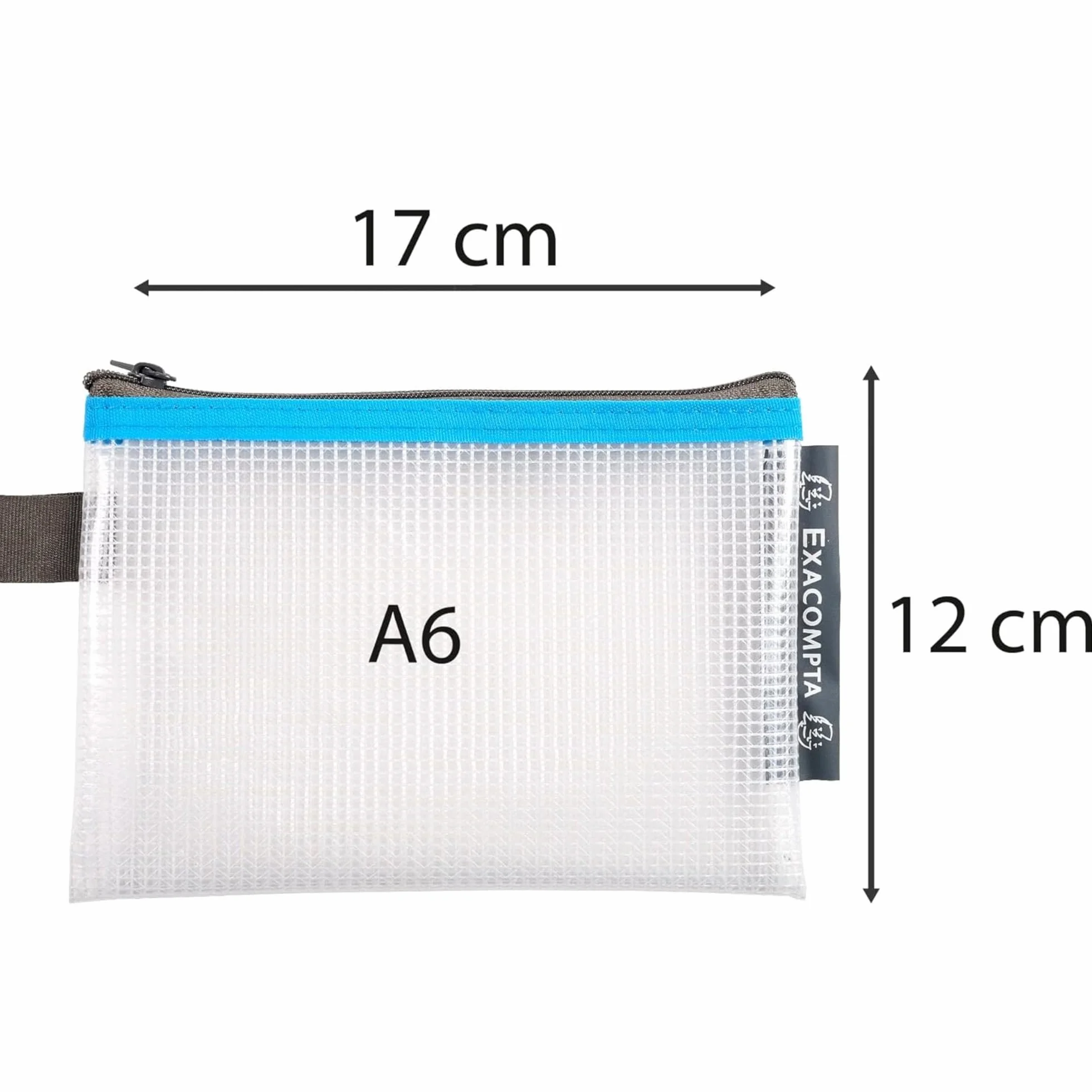 Exacompta 34120E Etui - saszetka - zamek błyskawiczny - wykonane z materiału EVA - A6 - 1 sztuka - kolor losowy