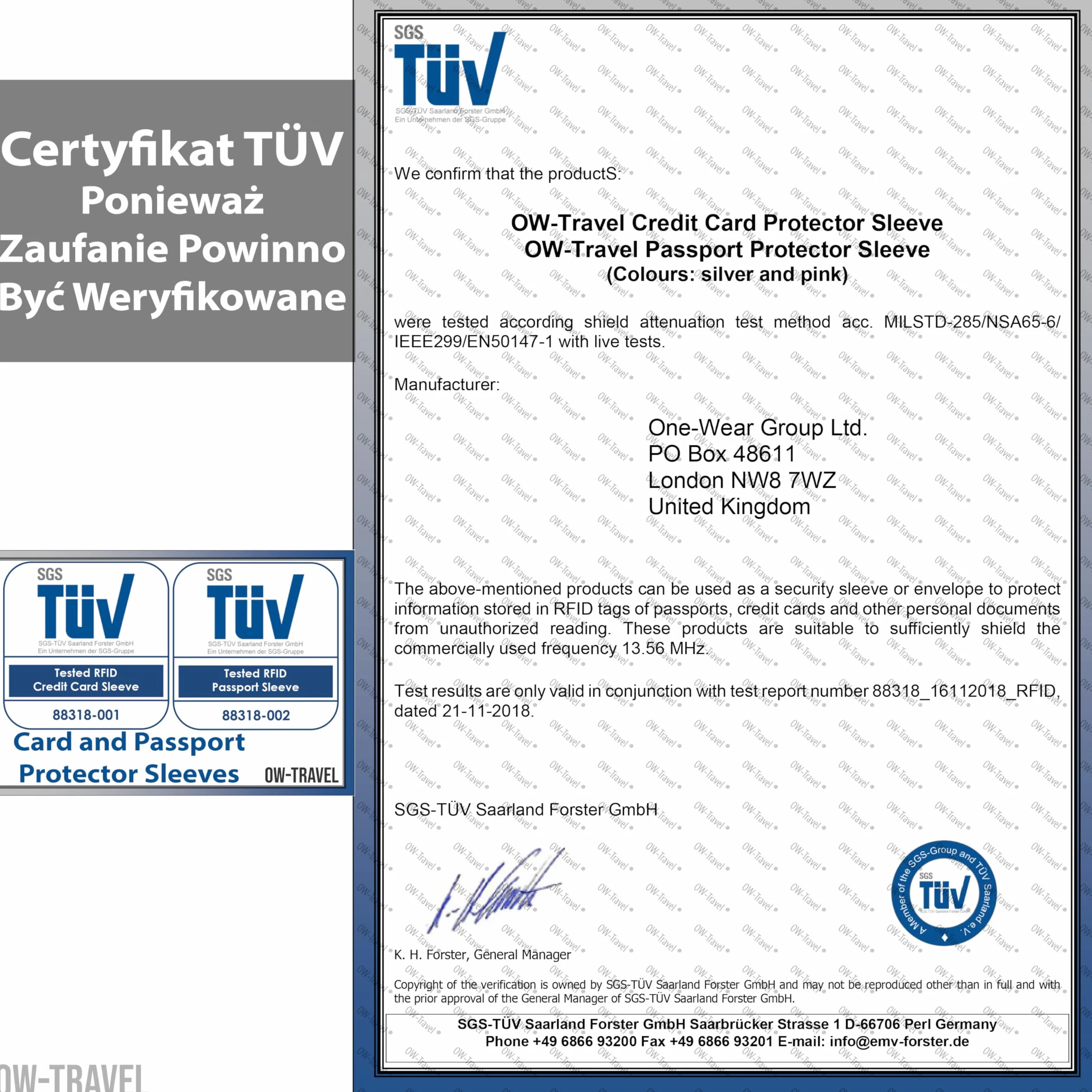 OW-Travel Etui na Karty RFID (10 Sztuk) I Etui na Paszportu (4 Sztuk) Ochrona Kart Zbliżeniowych. Blokada Karty RFID i Ochrona. Kartę Blokada Paszportu Bezpieczeństwa
