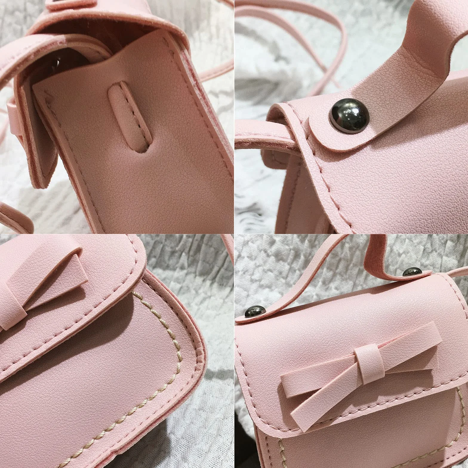 Kot CrossBody Messenger Bag, mini portmonetka na monety, torebka dziecięca z krawatem, dla dzieci w wieku 1-3 lat, na imprezę, zakupy, do fotografii, występów, Rosa, S