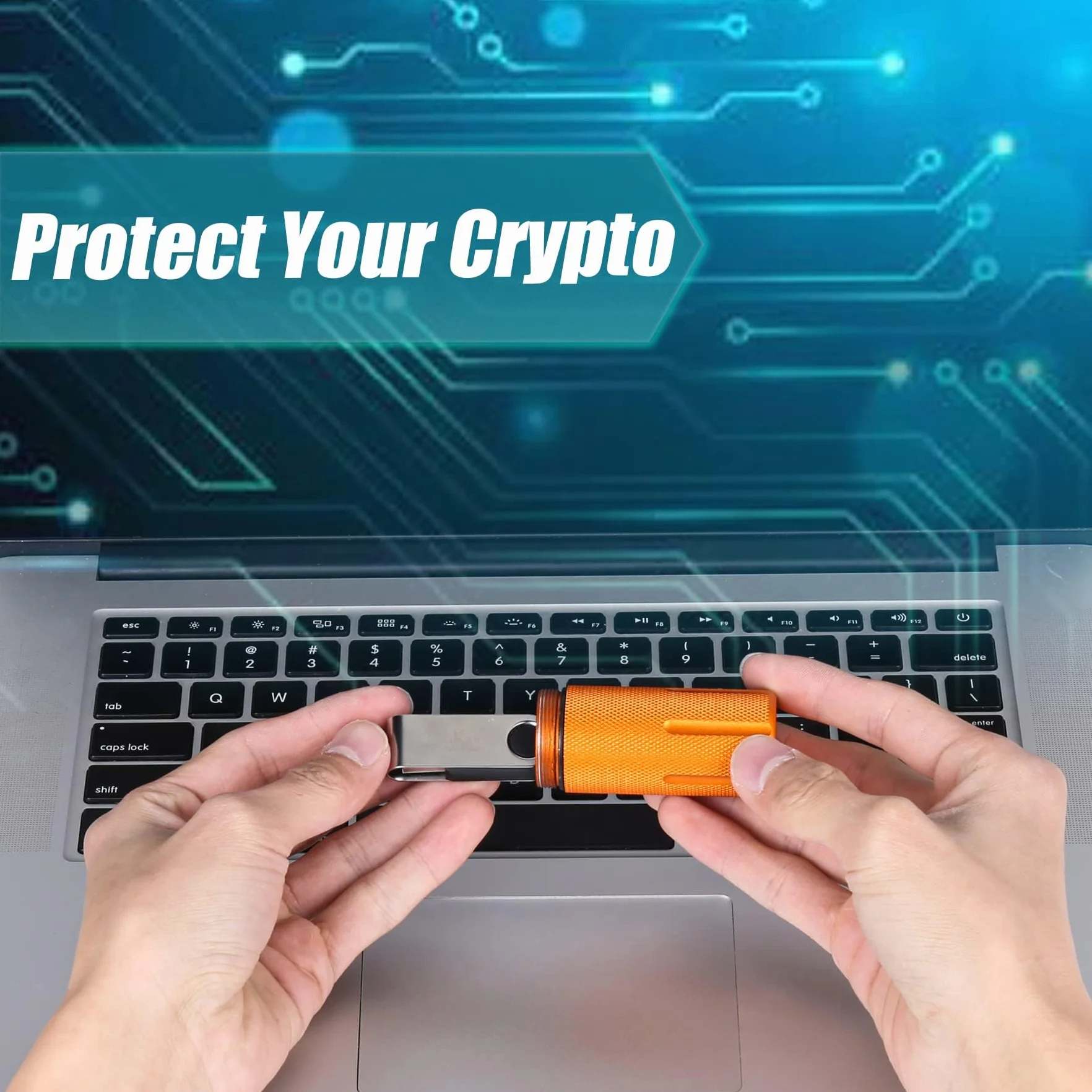 Aenllosi Do Ledger Nano X, Ledger Nano S Plus i Ledger Nano S Crypto Hardware Wallet Case - Stop aluminium, ognioodporne i wodoodporne, tylko etui, pomarańczowy, S, ledger nano x/s plus/s portfel etui