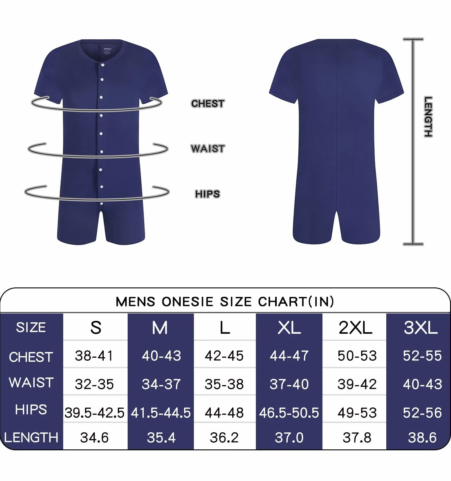 Landofgenie Bodysuit Męska koszulka piżamowa dla mężczyzn Body jednoczęściowe Bielizna bawełniana Onesie Romper z krótkim rękawem