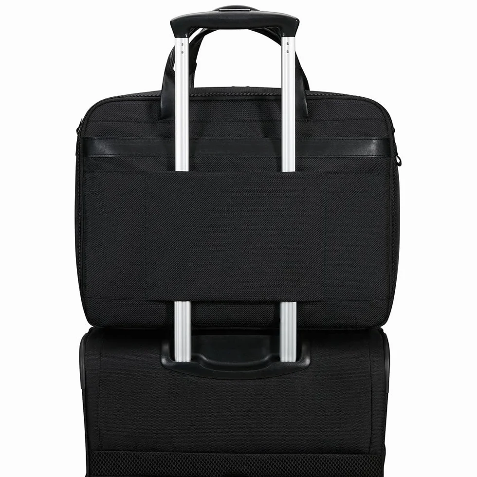 Samsonite XBR 2.0 - Teczka 15,6 cala rozszerzalna z 3 przedziałami, 40,5 cm, 20/28 L, czarny (czarny)