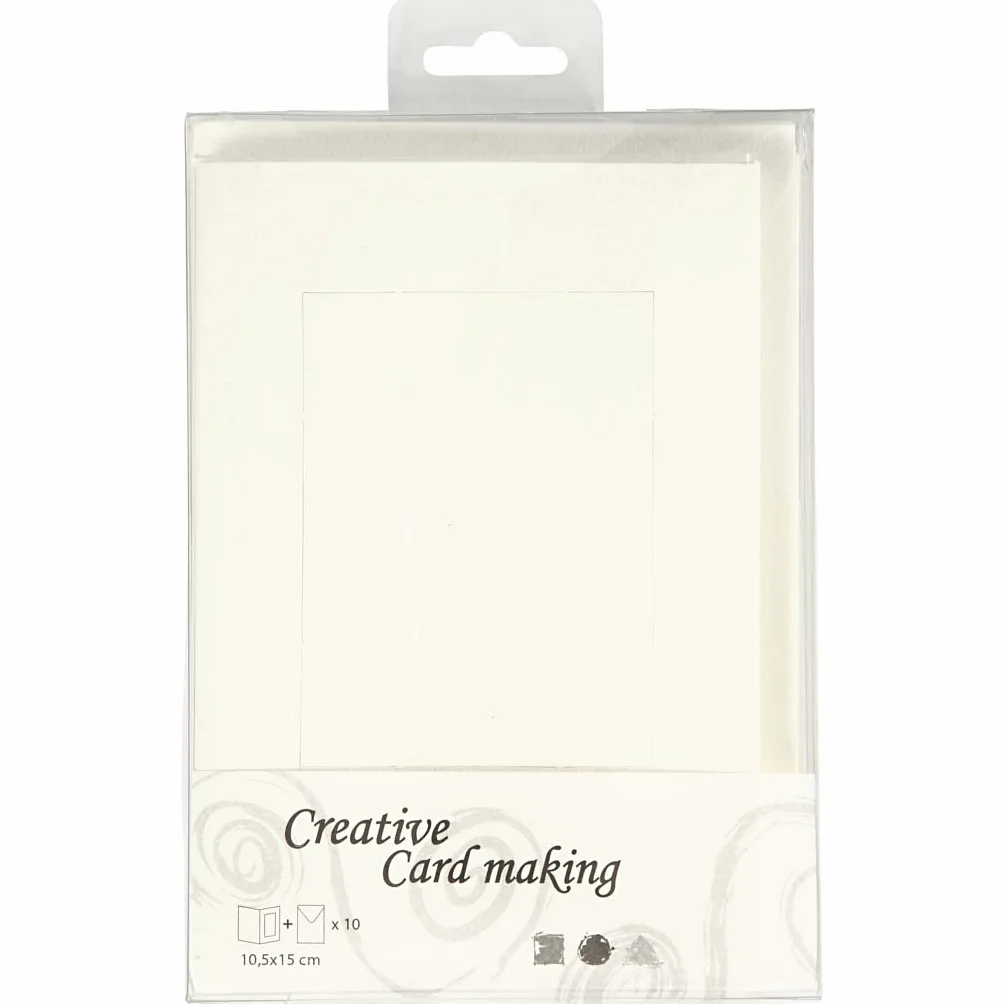 Creativ Company 23720 10-częściowa karta passepartout, biała