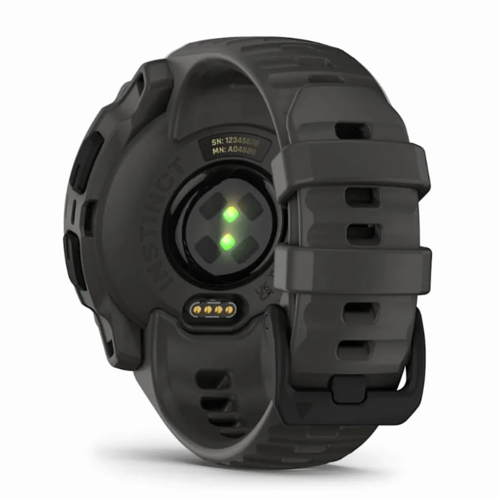 Garmin Instinct E [Renewed], 40 mm wytrzymały smartwatch GPS z istotnymi inteligentnymi funkcjami, wbudowane aplikacje sportowe, super wytrzymałe funkcje konstrukcyjne, czarna luneta z paskiem
