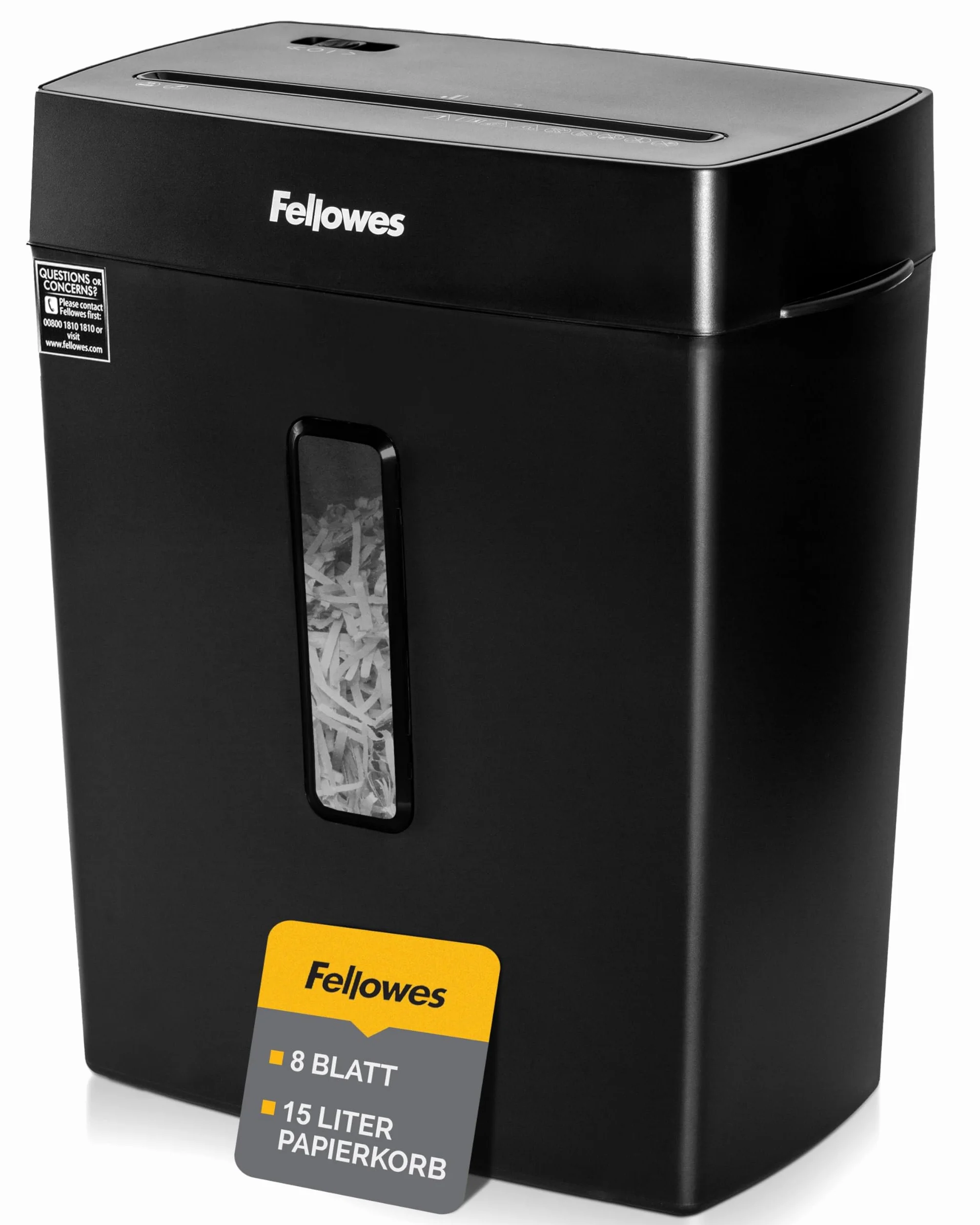 Fellowes Powershred Fs-8C 5013801 Niszczarka do Papieru, Czarny, ‎18.9 x 32.9 x 36.9 cm