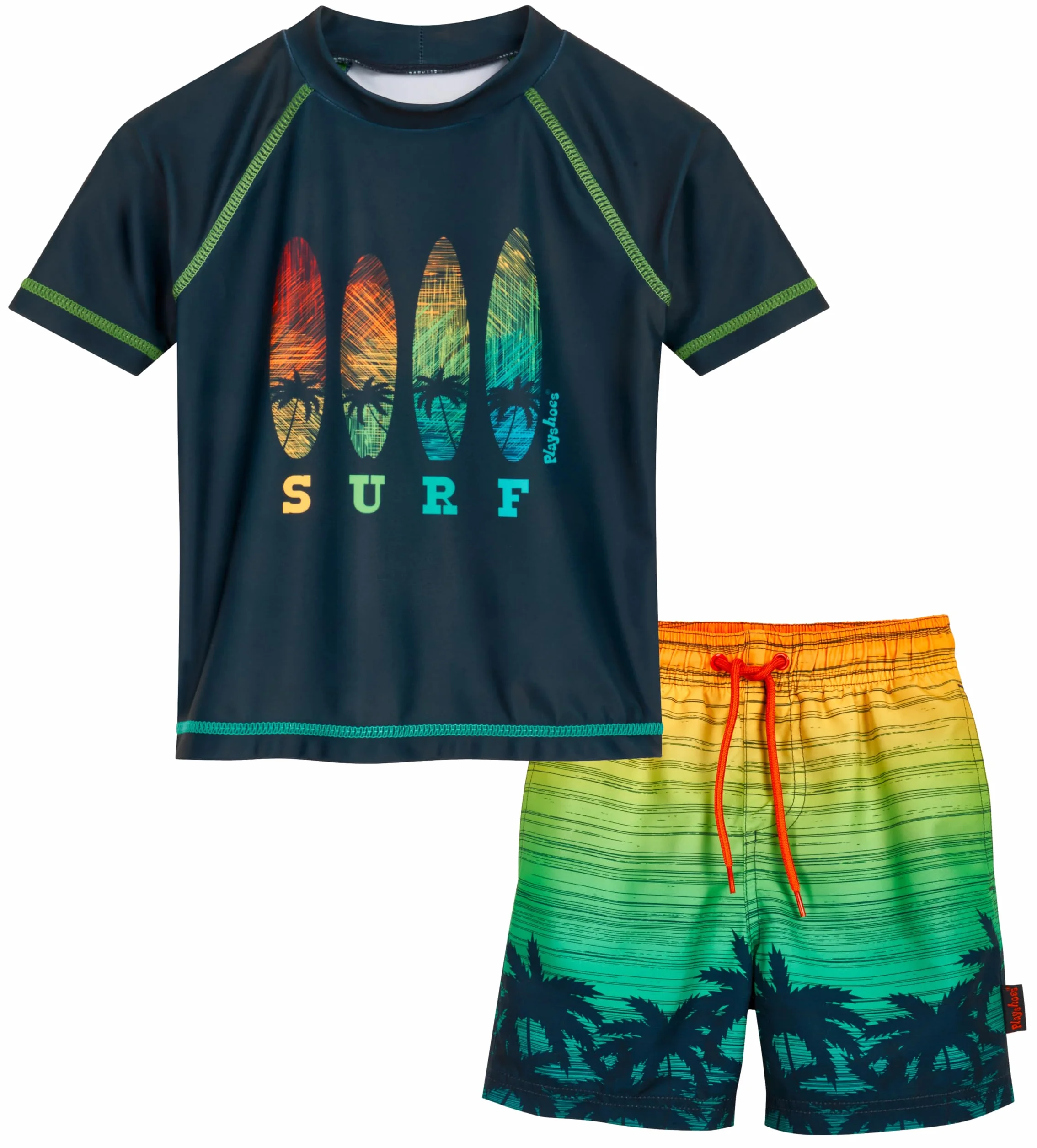 Playshoes Dwuczęściowy zestaw kąpielowy z ochroną UV, Surf, 122-128