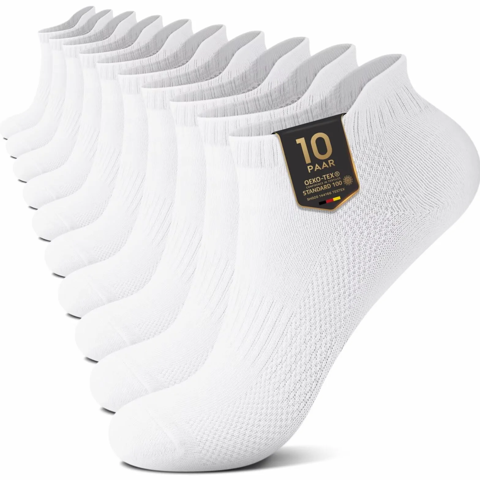 YouShow 10 par skarpet do sneakersów, dla kobiet i mężczyzn, skarpety sportowe, krótkie, oddychające, do biegania, bawełniane, półskarpety