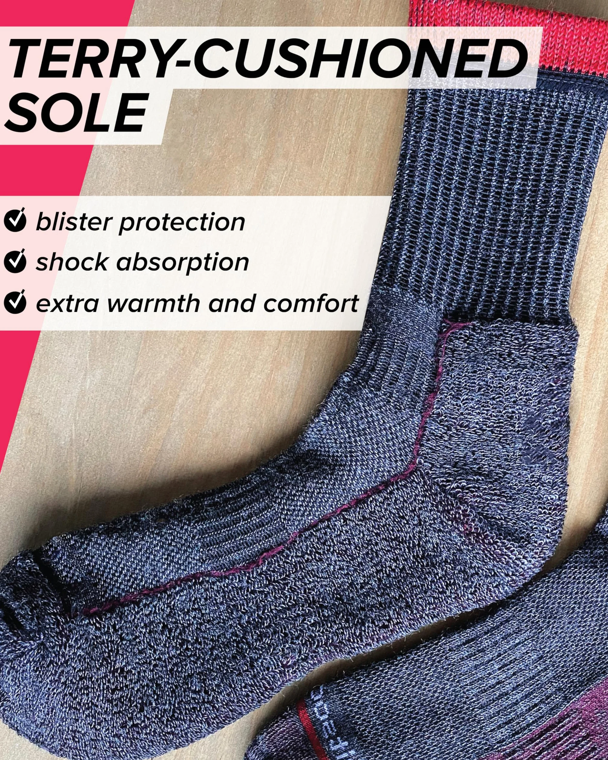 VITSOCKS Skarpety Trekkingowe WEŁNA MERINO Męskie, Ciepłe Wełniane do Wędrówek Outdoor