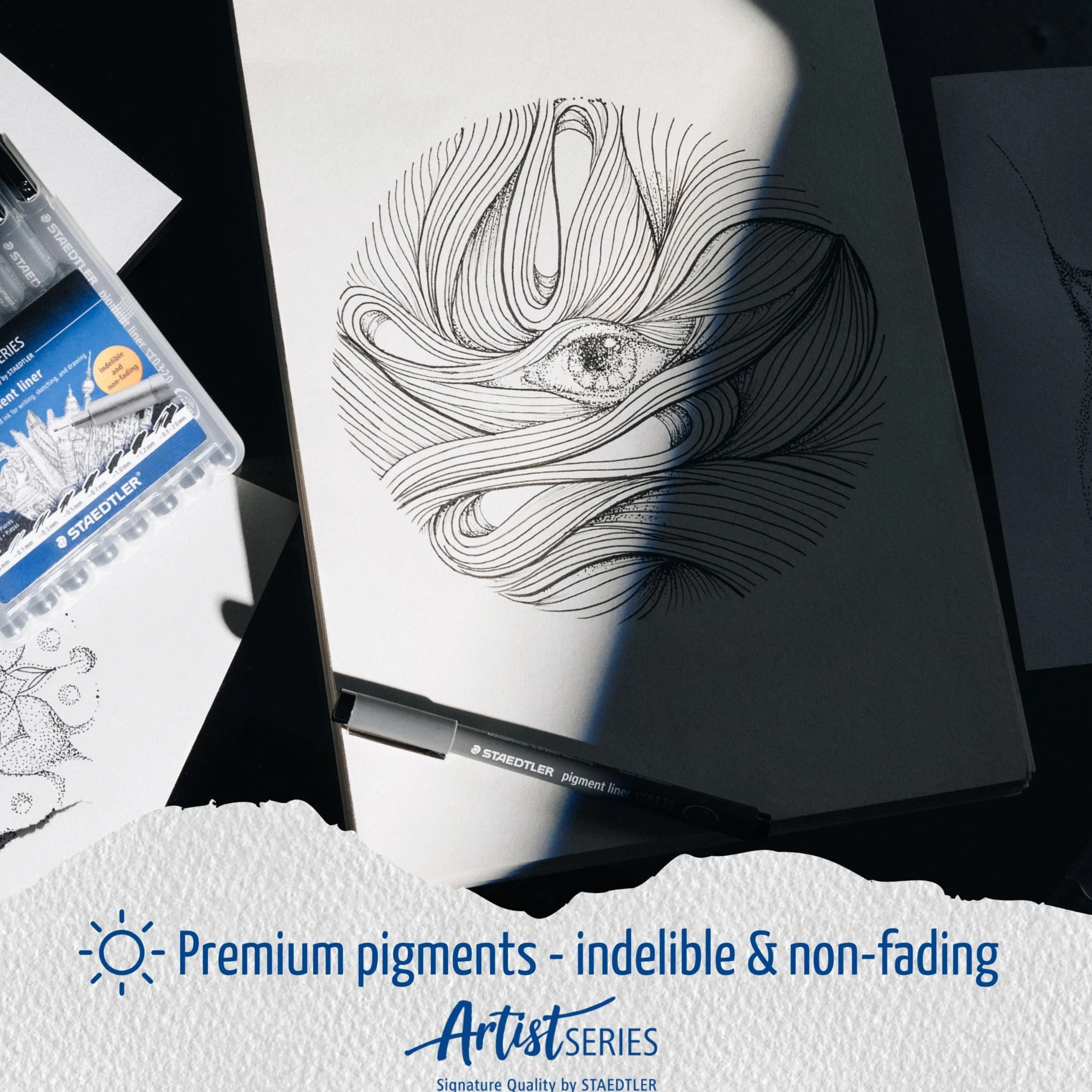 Staedtler 308 SB6P Zestaw Cienkopisów, Czarny, 6 sztuk