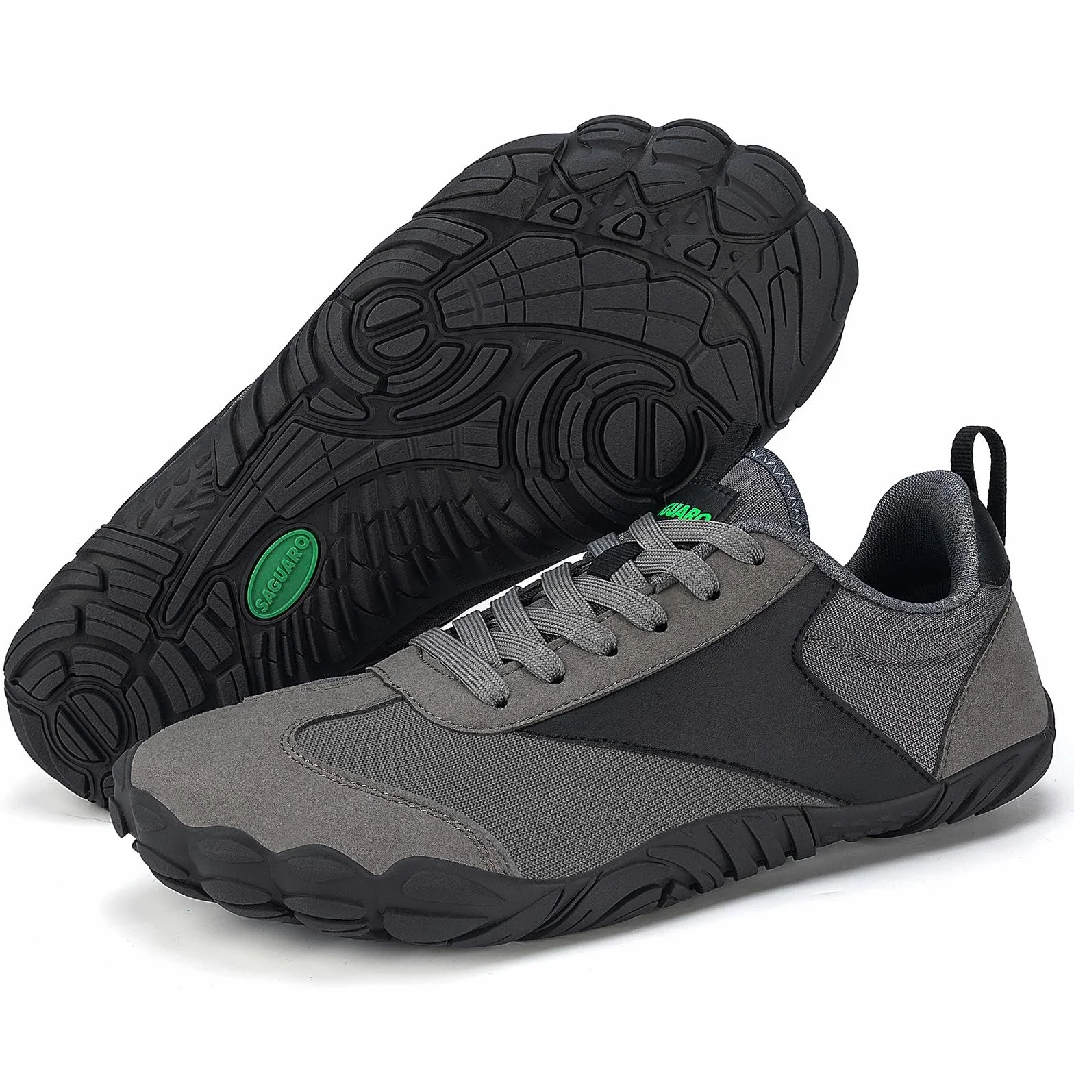 SAGUARO Uniseks Sneakersy dla boso, Szary, Minimalistyczne, Oddychające, Lekkie