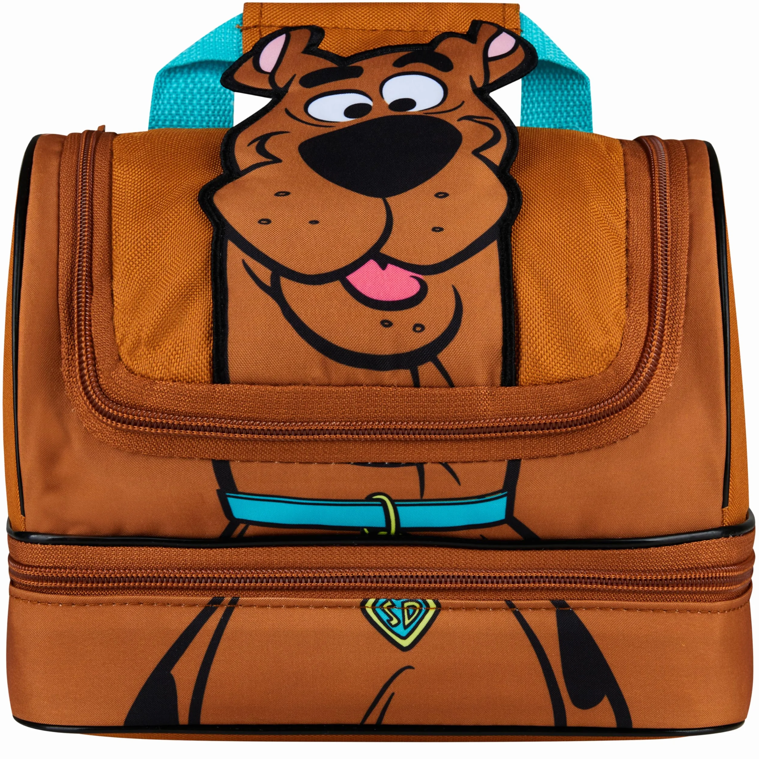 Uzyskaj Trend Scooby Doo Lunch Bag dla dzieci Izolowany Lunch Box z Przegródkami Dwupiętrowy Pojemnik Na Przekąski Do Szkoły Podróży Piknik Torba Chłodnicza (Brązowy Scooby Doo)