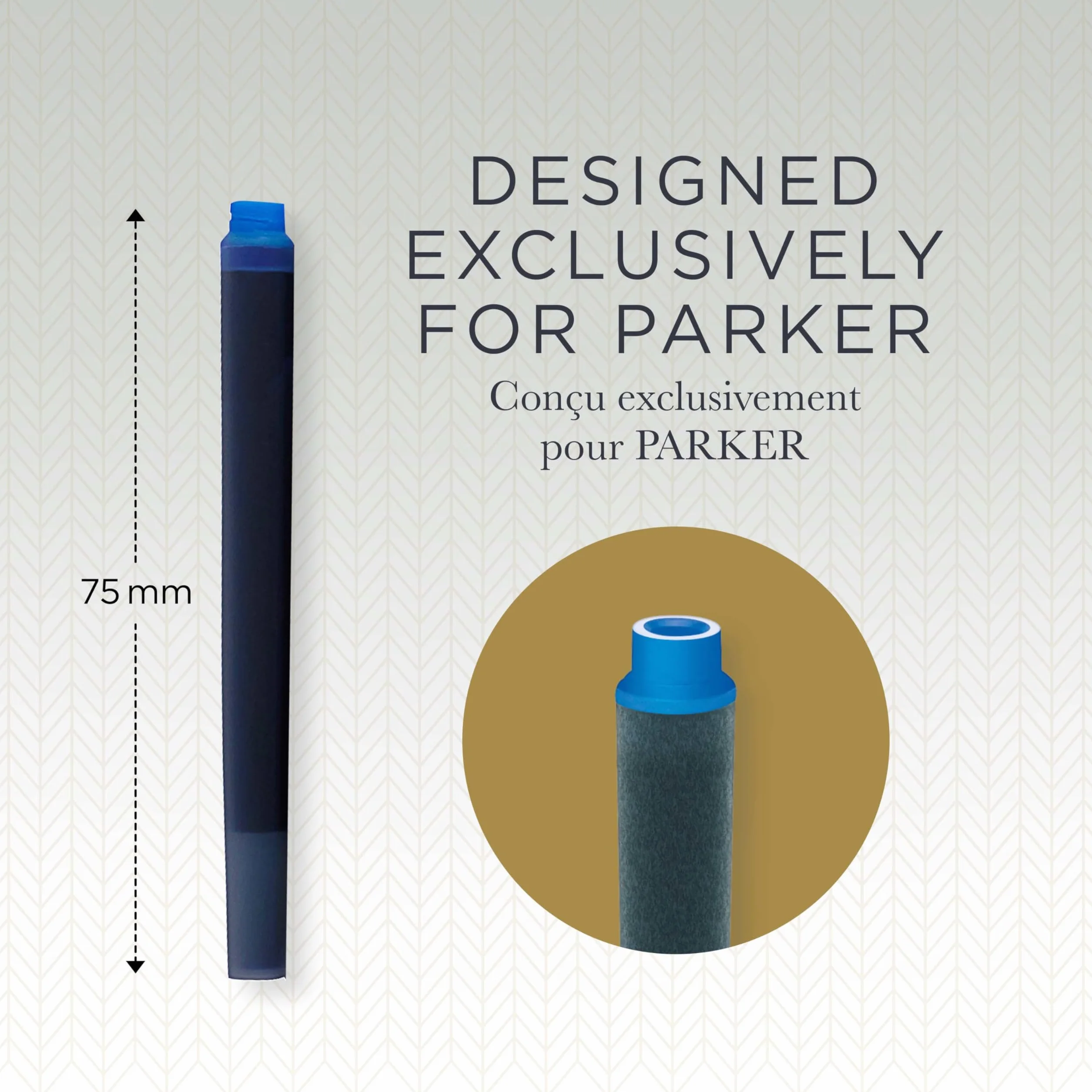 Parker Quink 1950208 Naboje do Pióra, Niebieski, 5 Sztuk