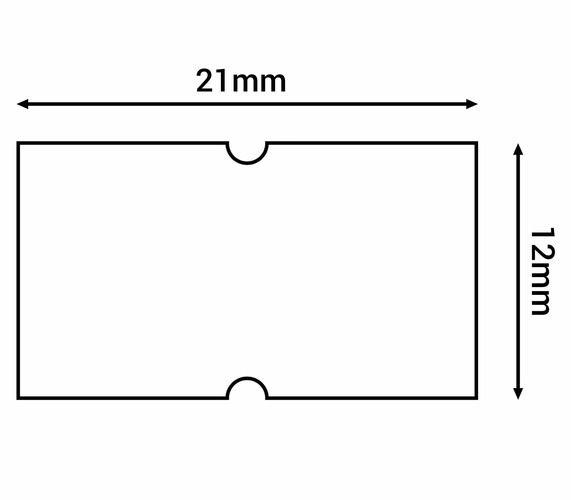 SKIR'CO (30 rolek) Etykiety na broń 21 x 12 mm kolor biały, etykiety cenowe, 30 000 naklejek cenowych, etykiety do oznaczania cen