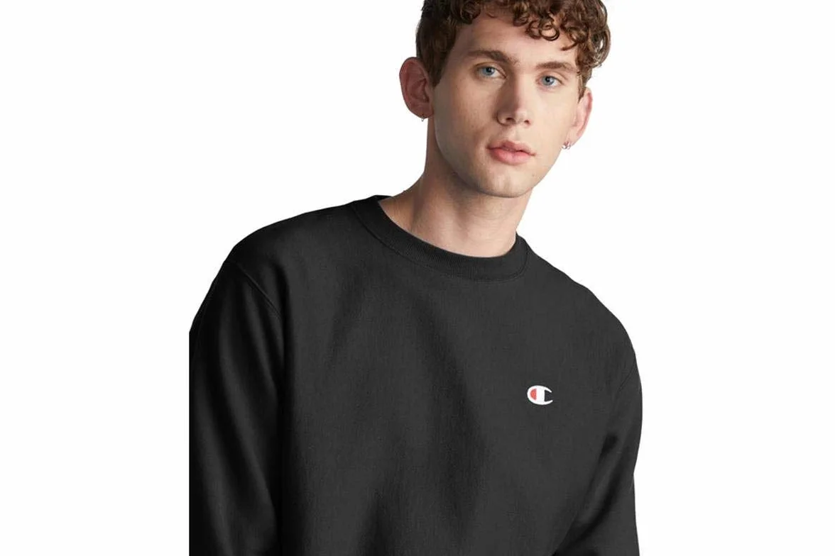 Champion Bluza męska z okrągłym dekoltem, odwrócony splot, ciężka bluza polarowa dla mężczyzn, L