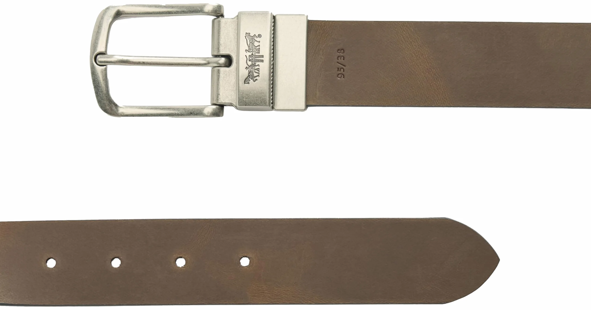 Levi's Men's Red TAB Mainline Bovine 50 Composition Leather Belt, Caviar, 95, Caviar, 95