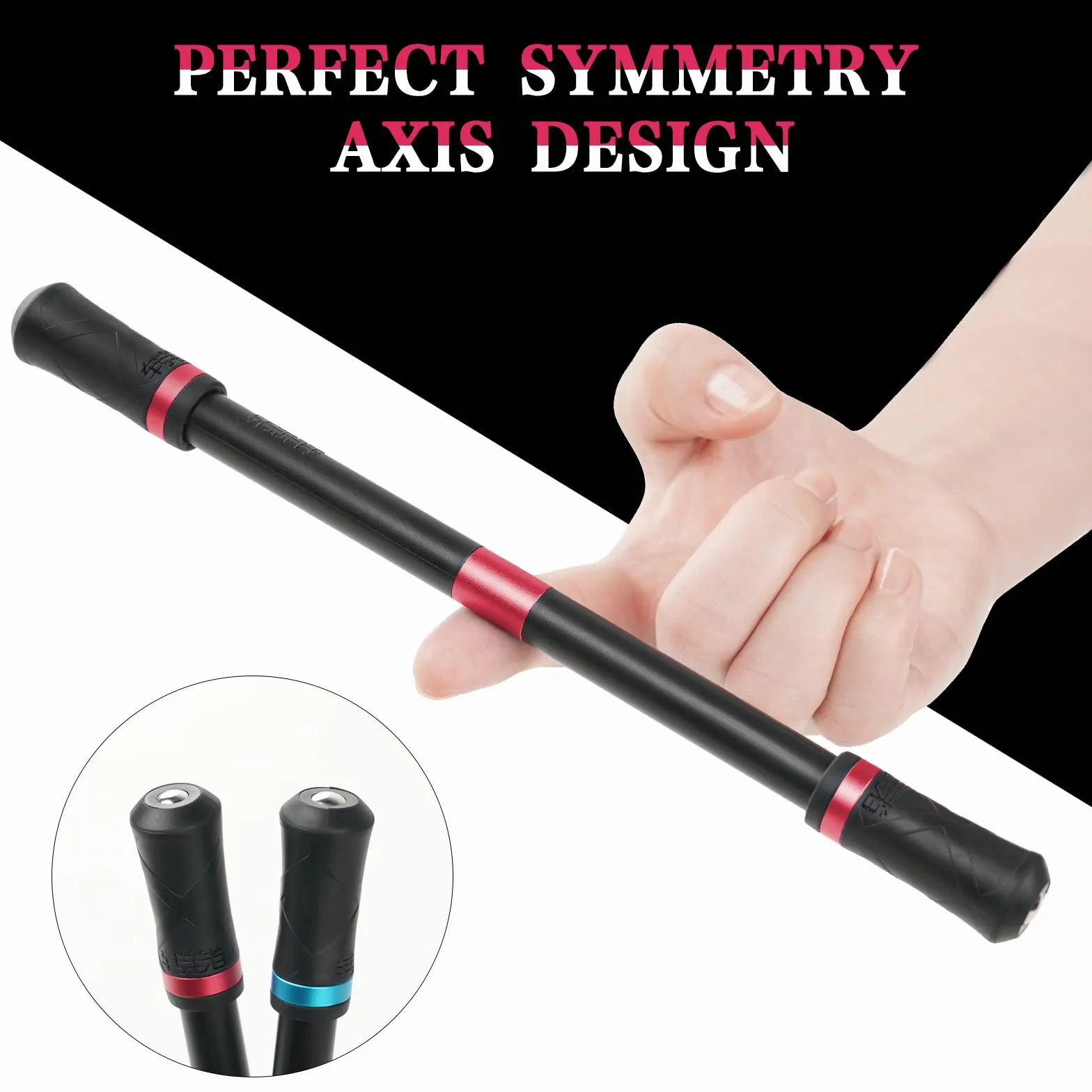 OSDUE Spinning Pen,Rolling Pen do ćwiczeń Palec,antypoślizgowa końcówka pióra antypoślizgowego dla lepszej elastyczności inteligencji