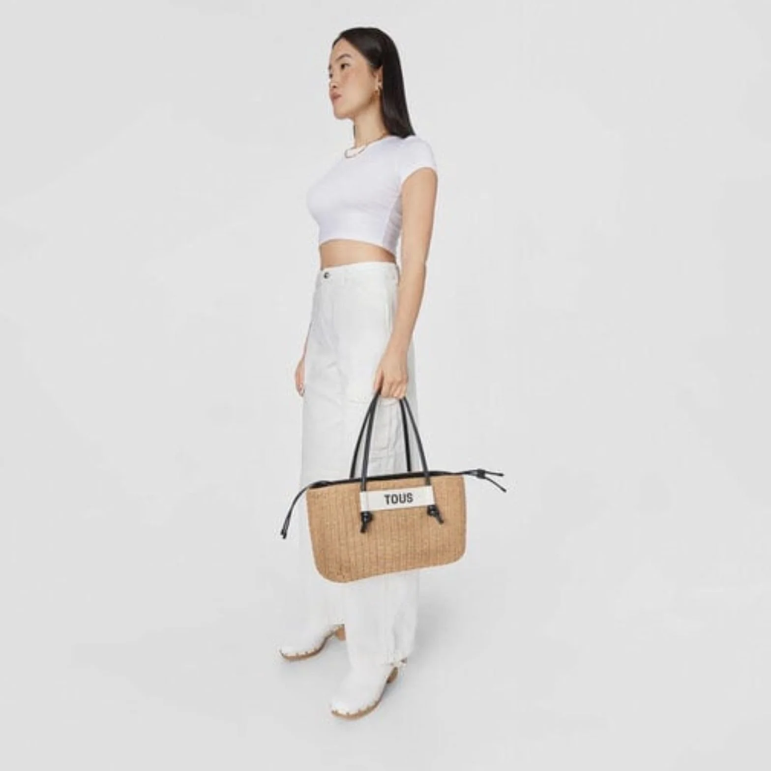 Tous Duża czarna torba damska rozmiar 23,5 x 39 x 14 cm, kolekcja Scoubidou