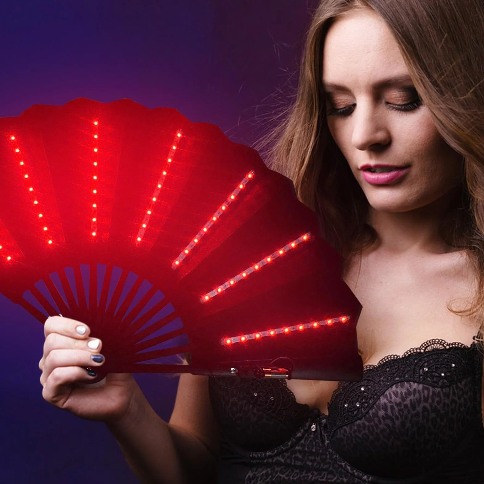 Sk?adany wachlarz na festiwal - festiwal r?czny wentylator - podró?ny wielofunkcyjny wentylator r?czny, akcesoria karnawa?owe do ta?ca brzucha, wyst?pów