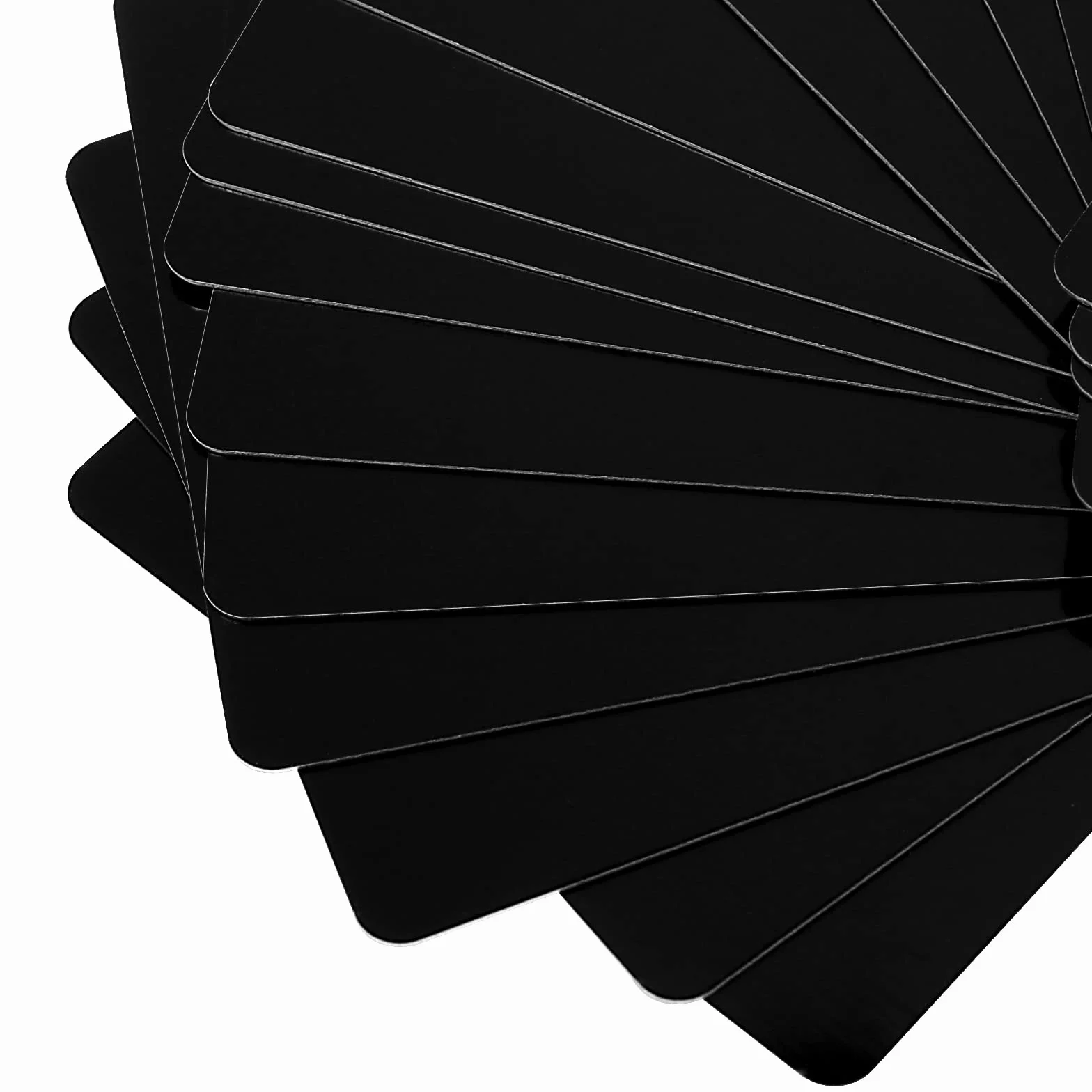 100 sztuk metalowych wizytówek, czarne, aluminiowe, puste kartki, grawerowane laserowo, wizytówki metalowe, karty biznesowe, dla klientów biurowych, zrób to sam", 86 x 54 x 0,21 mm
