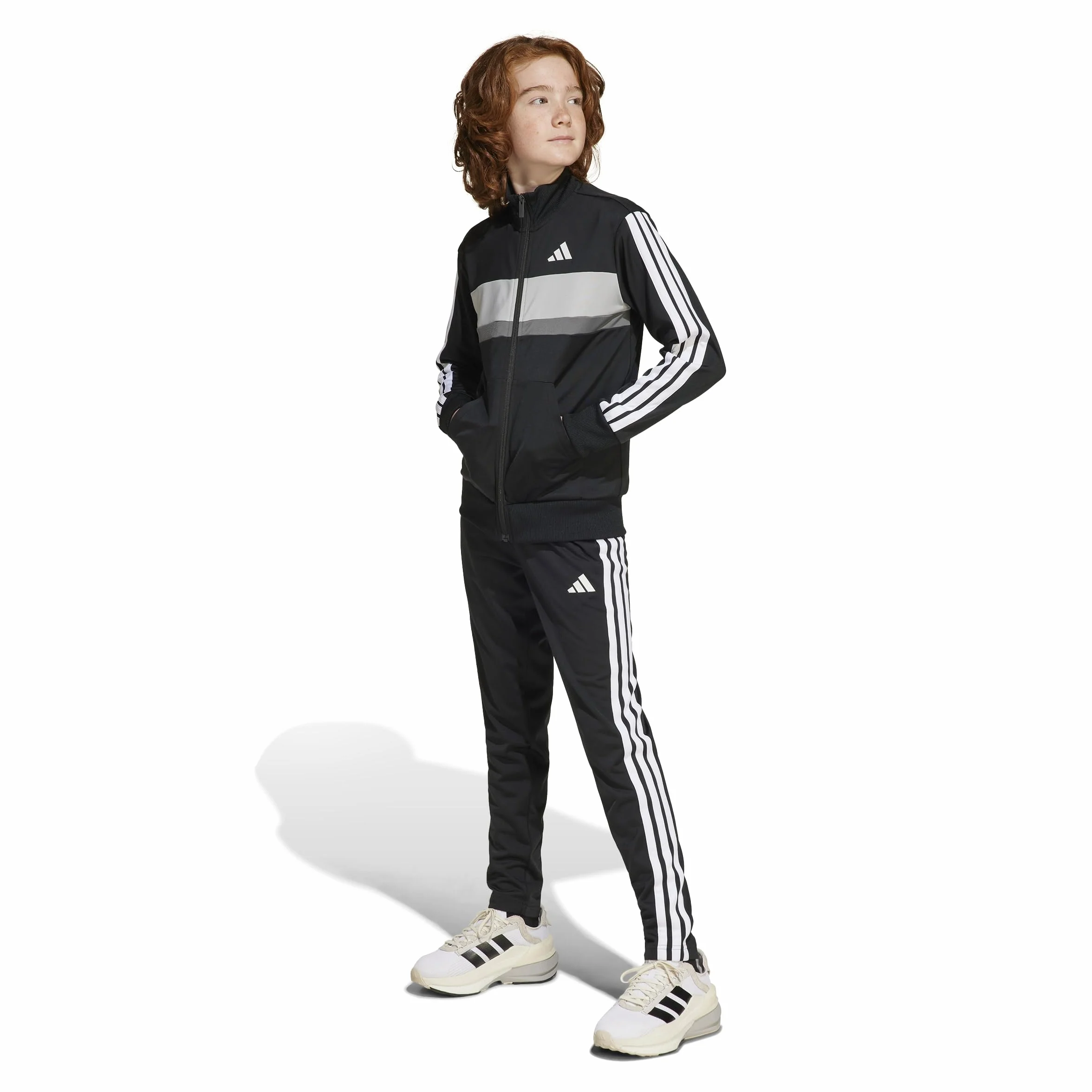 adidas Dresy Uniseks - dzieci SEASONAL ESSENTIALS TIBERIO 3 STRIPES TRICOT TRACKSUIT (1 w zestawie)