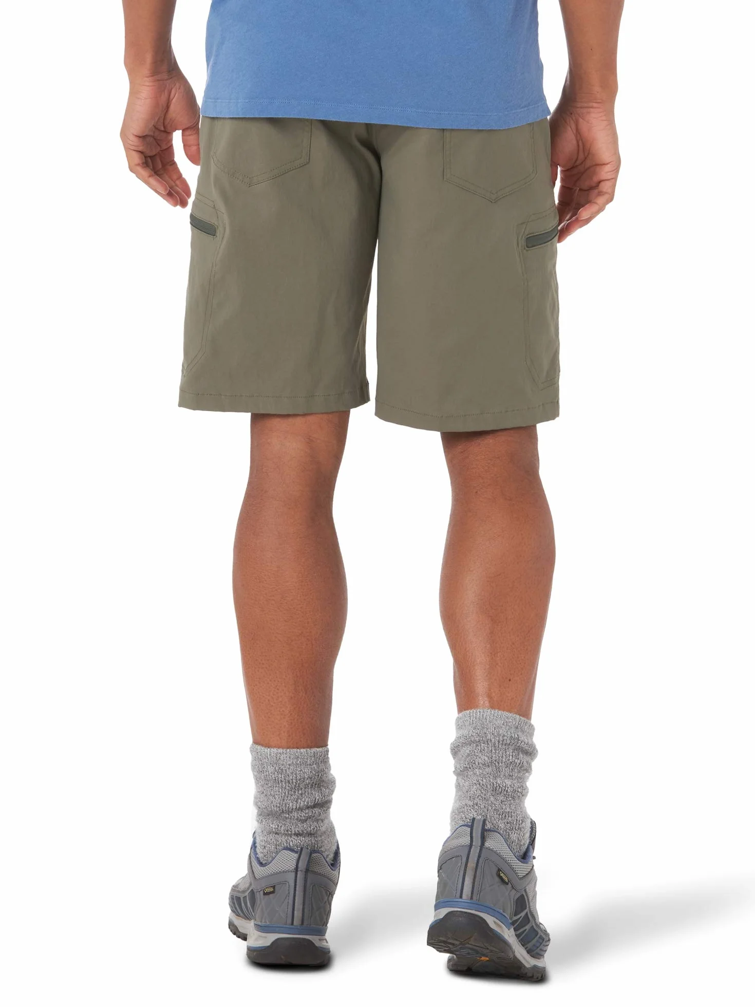 Wrangler Authentics Men's Performance Comfort Flex Cargo Short, Earth Green, 32