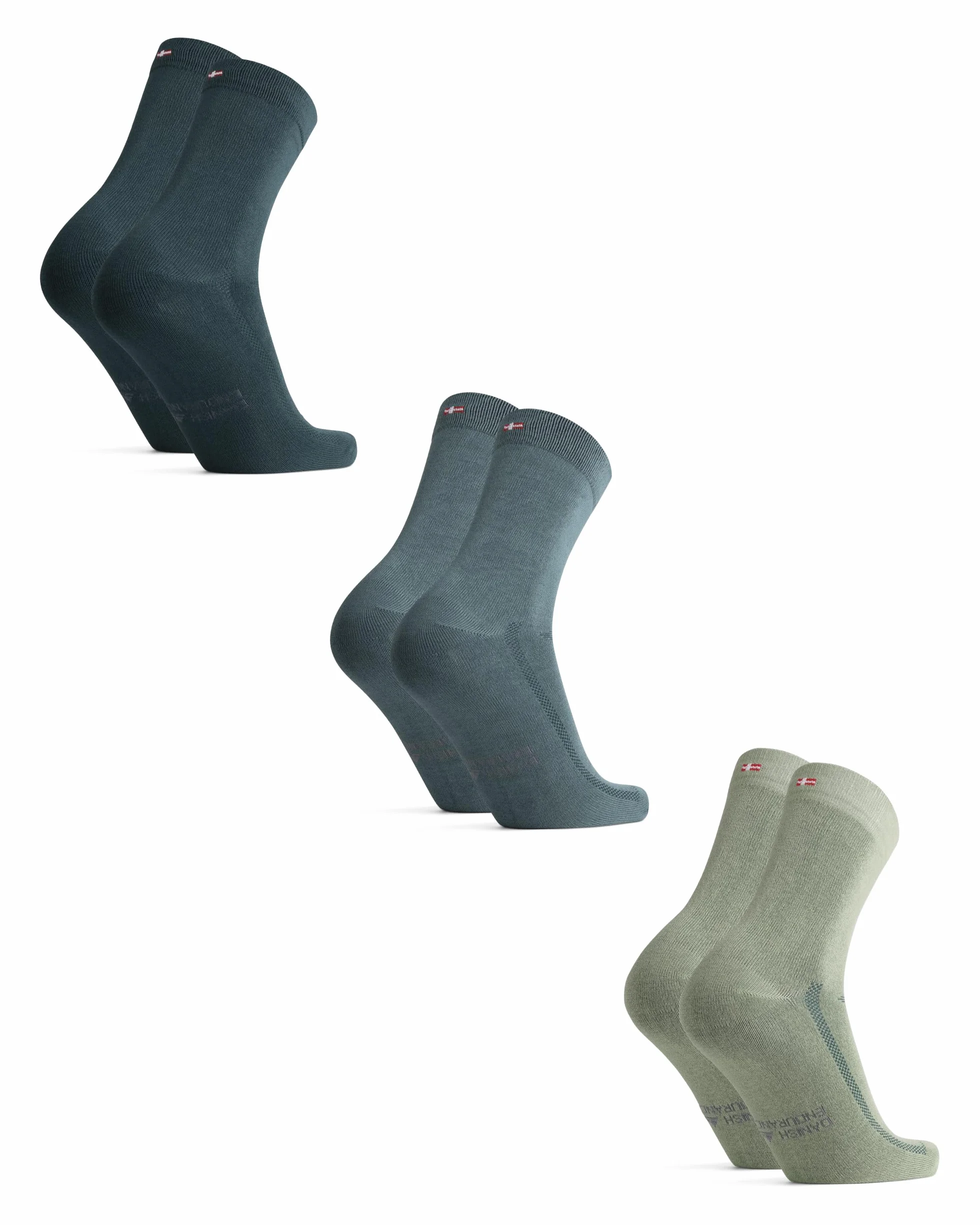 DANISH ENDURANCE Skarpety Bambusowe, Oddychające Skarpety, Miękkie, do Codziennego Noszenia, dla Mężczyzn i Kobiet, Unisex, 3-Pak