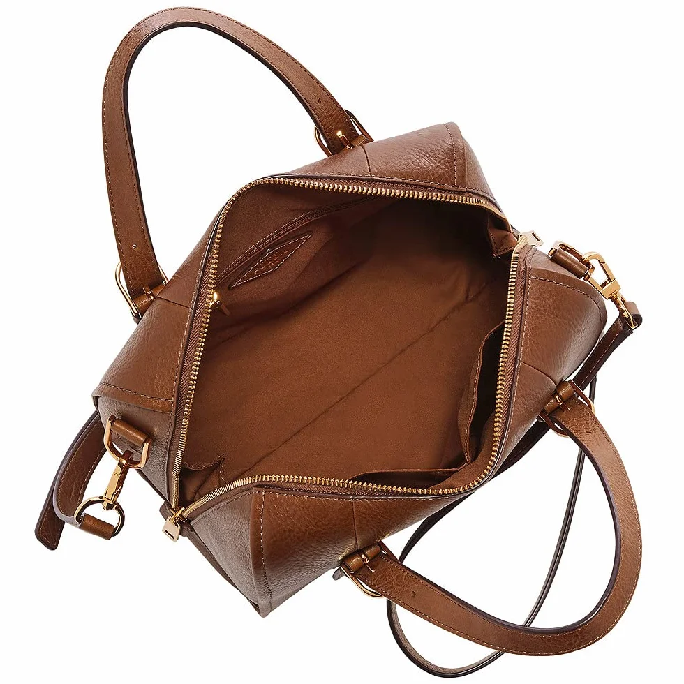Fossil Carlie Satchel damski 25,4 cm dł. x 13,97 cm szer. x 20,32 cm wys, czarny, 25.4cm L x 13.97cm W x 20.32cm H